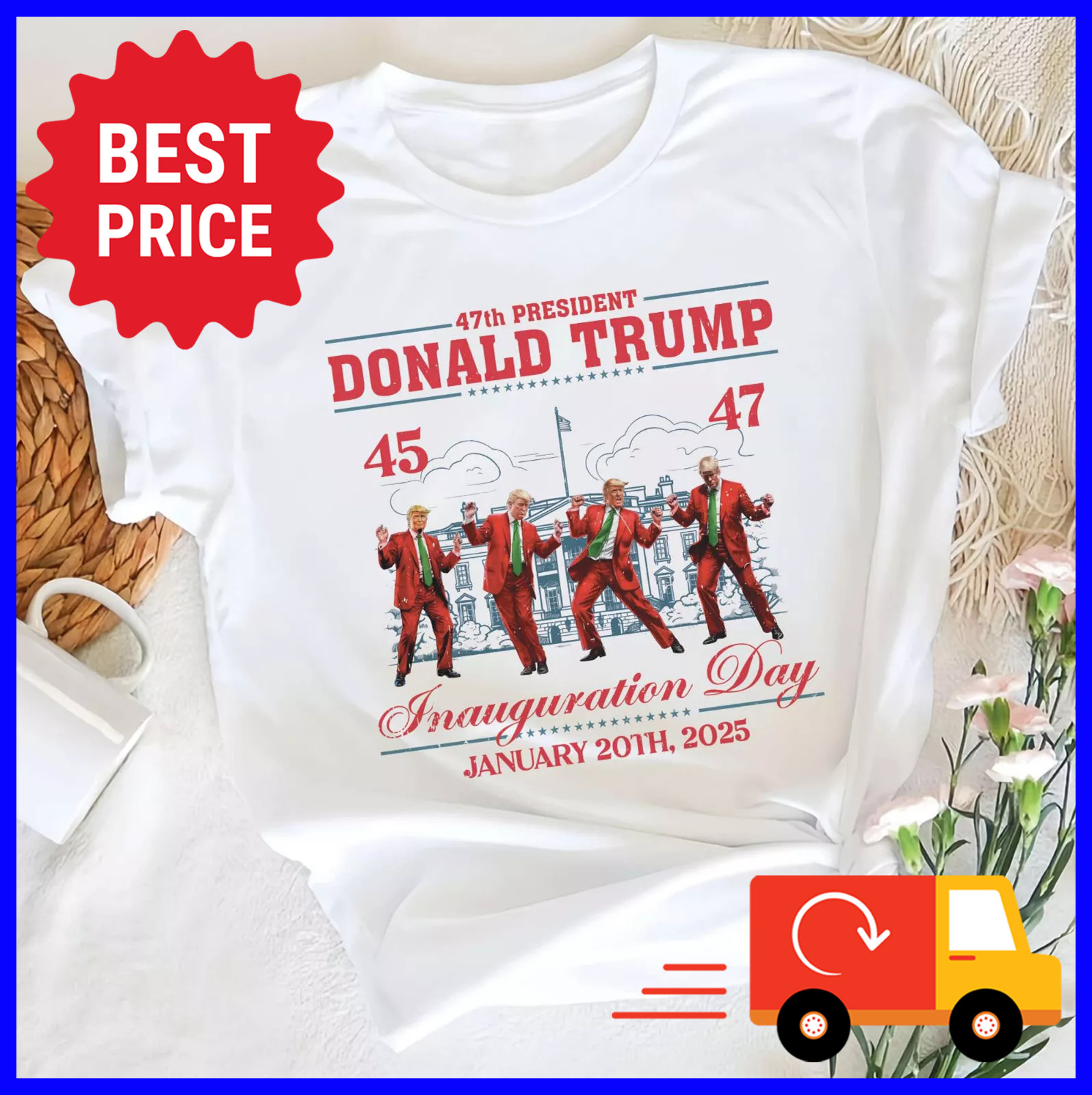 Trump Dancing Celebrate 47th President Of Us Inauguration Day T-Shirt