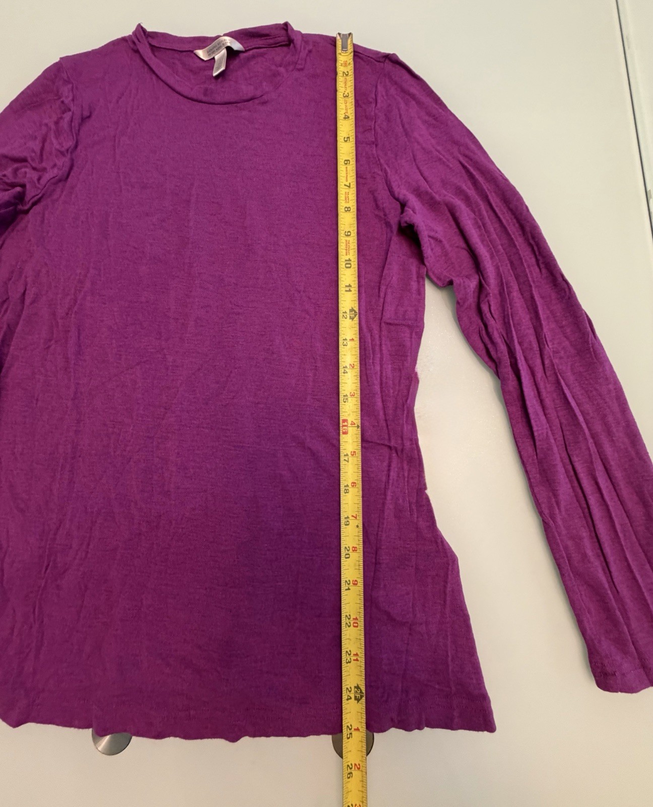 Banana Republic Rayon Wool Blend Purple Lightweight Long Sleeve Top Large