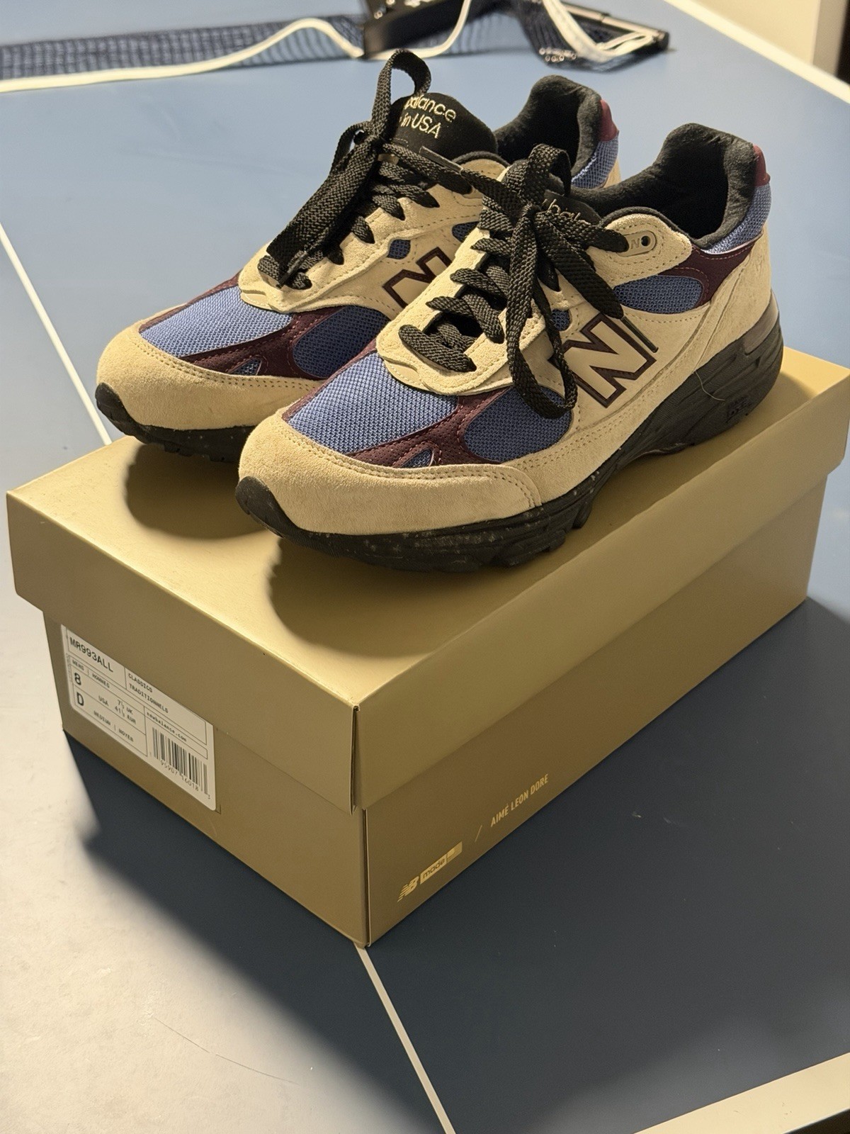 New Balance Aimé Leon Dore x 993 Made in USA Taupe Suede Sneaker MR993ALL