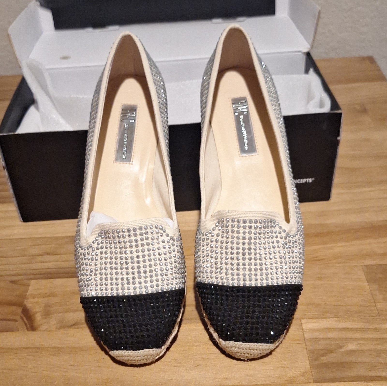 I.N.C. International Concepts Womens Espadrille Flats Rhinestones US 7 M