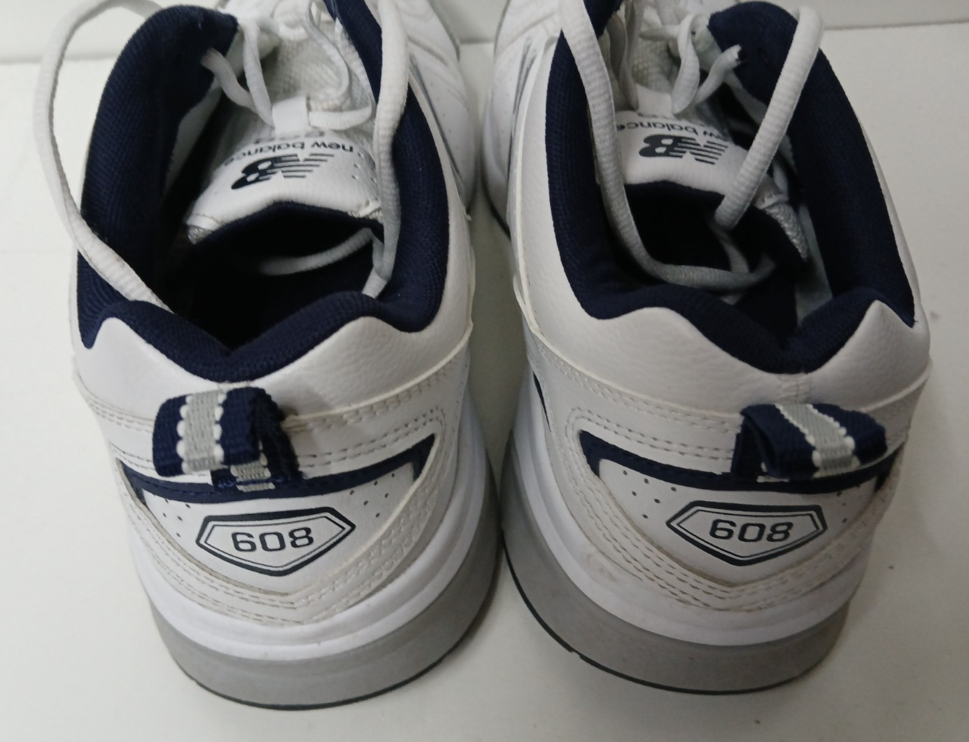 New Balance 608 WN5 Sneakers Men’s White Leather Lace-Up Low Top Size 9.5 4E