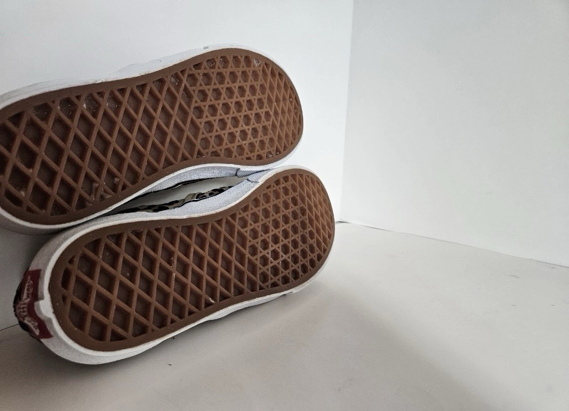 Vans Slip On Leopard Kids Size 3.0 Animal Print Skateboarding Flocked 500714