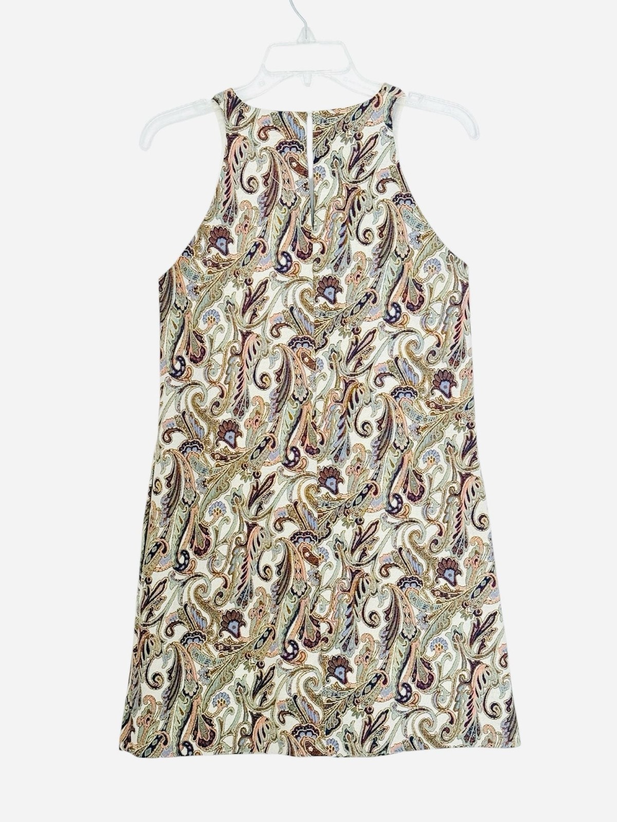 Zara Paisley Tapestry Jacquard Halter Mini Dress