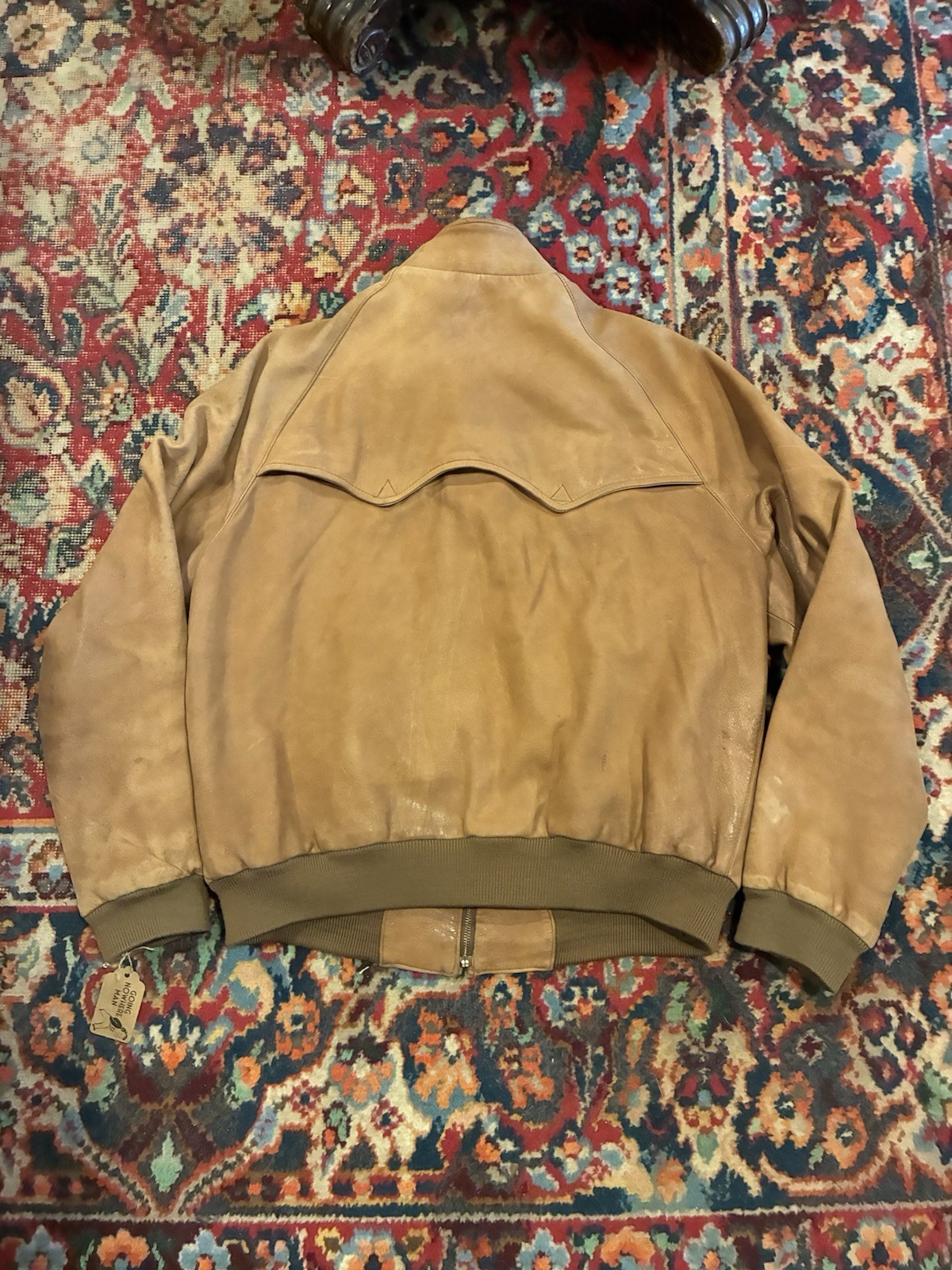 Vintage Polo Ralph Lauren Suede Western Jacket Zip Up Bomber Style Large Mens