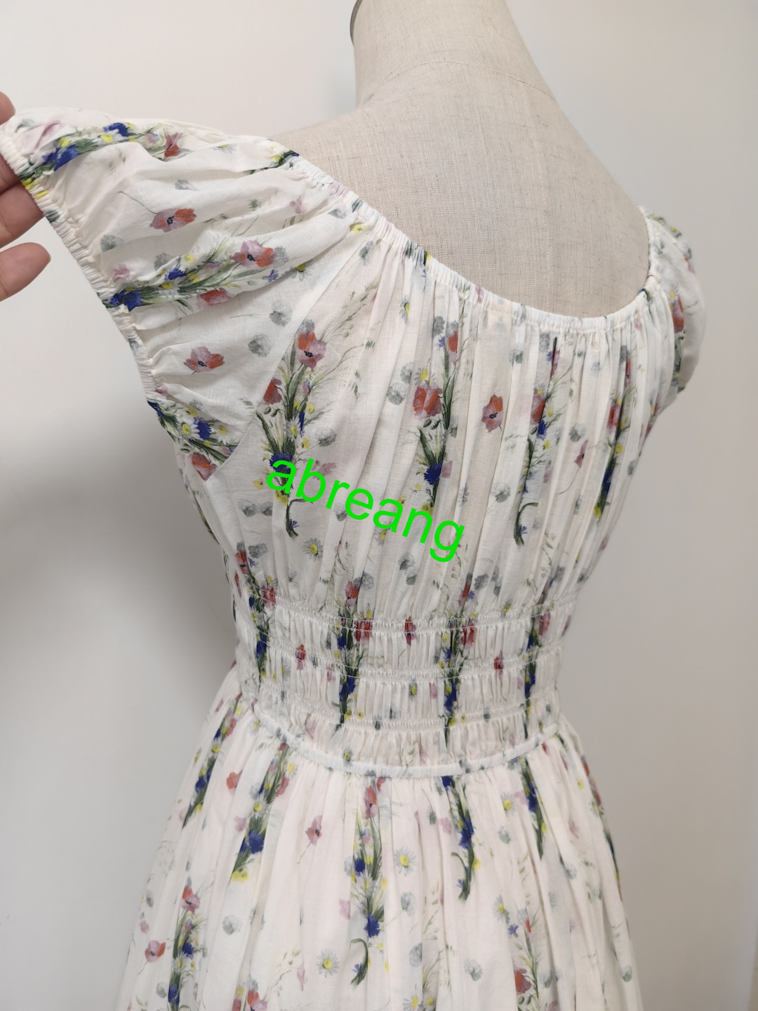 Doen Organic Cotton Short Sleeve Floral Printed Midi Dress for Women 2025 XS SML