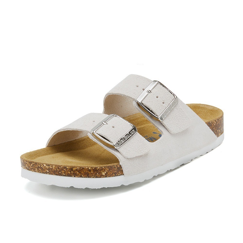 Arizona Cork Soft Footbed Suede Leather Buckle Sandals Slide Mules Unisex Shoes