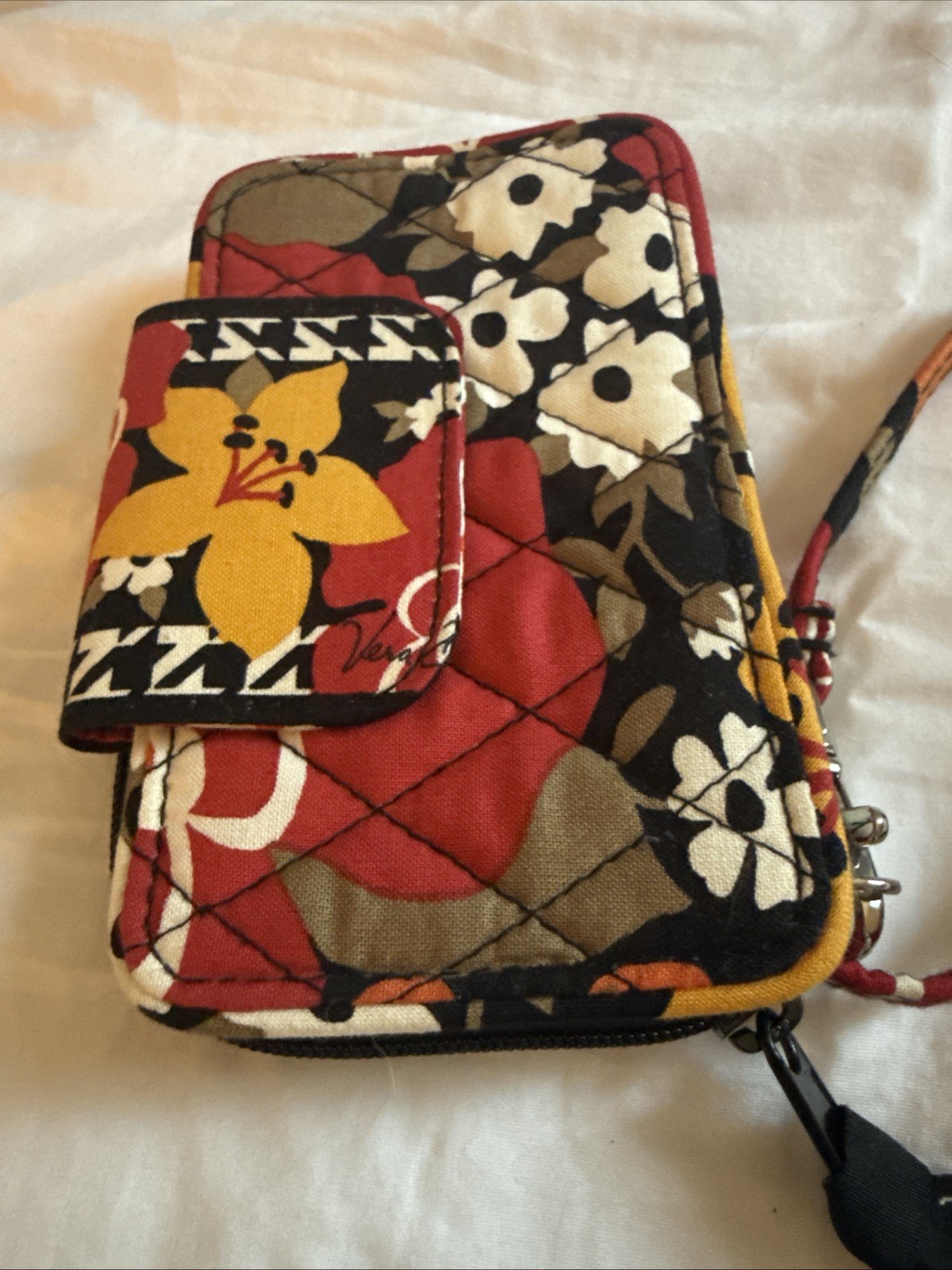 Vera Bradley Wristlet in Bittersweet Cotton