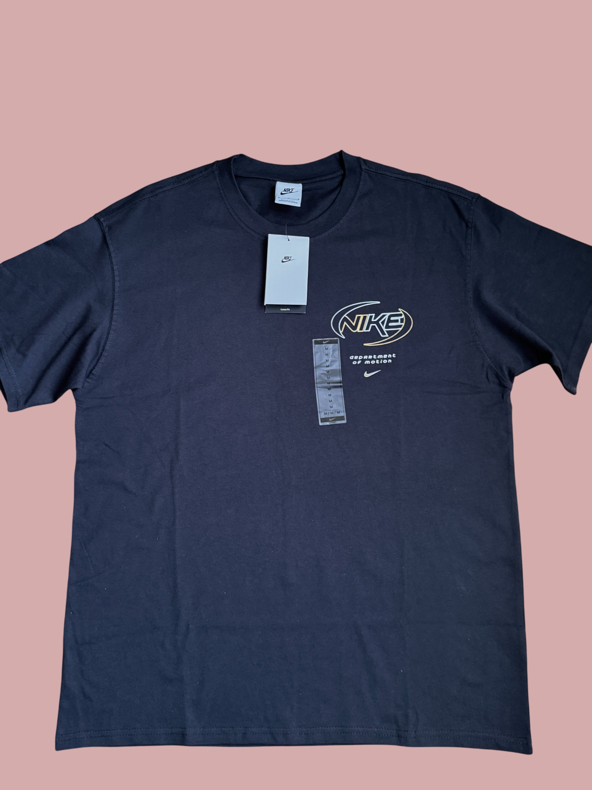Nike Sportswear T-Shirt Department of Motion Men’s Sz M Black New