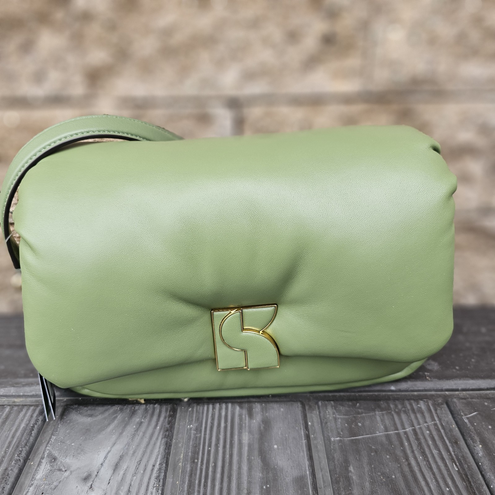 kate spade- Dakota- Puffy Leather Convertible Crossbody- Cedar Stand- NWT- $448