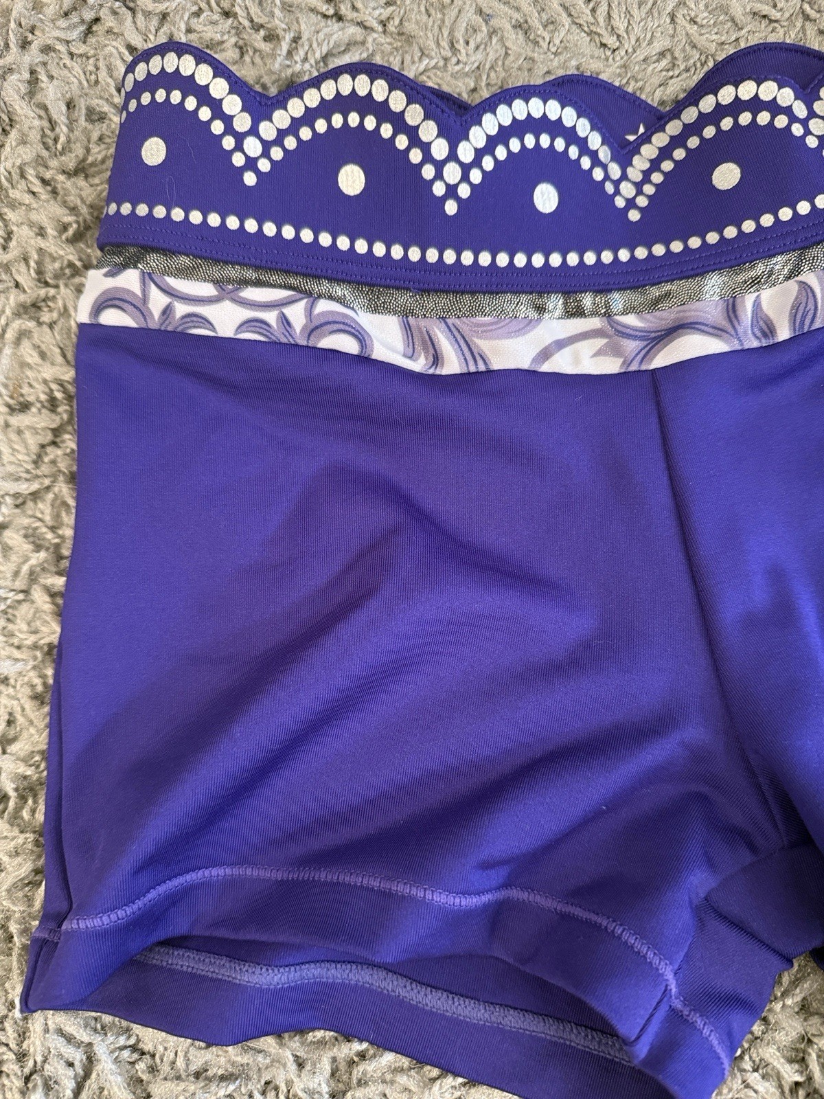 Rebel Athletic Scallop Compression Shorts Size Adult Small AS