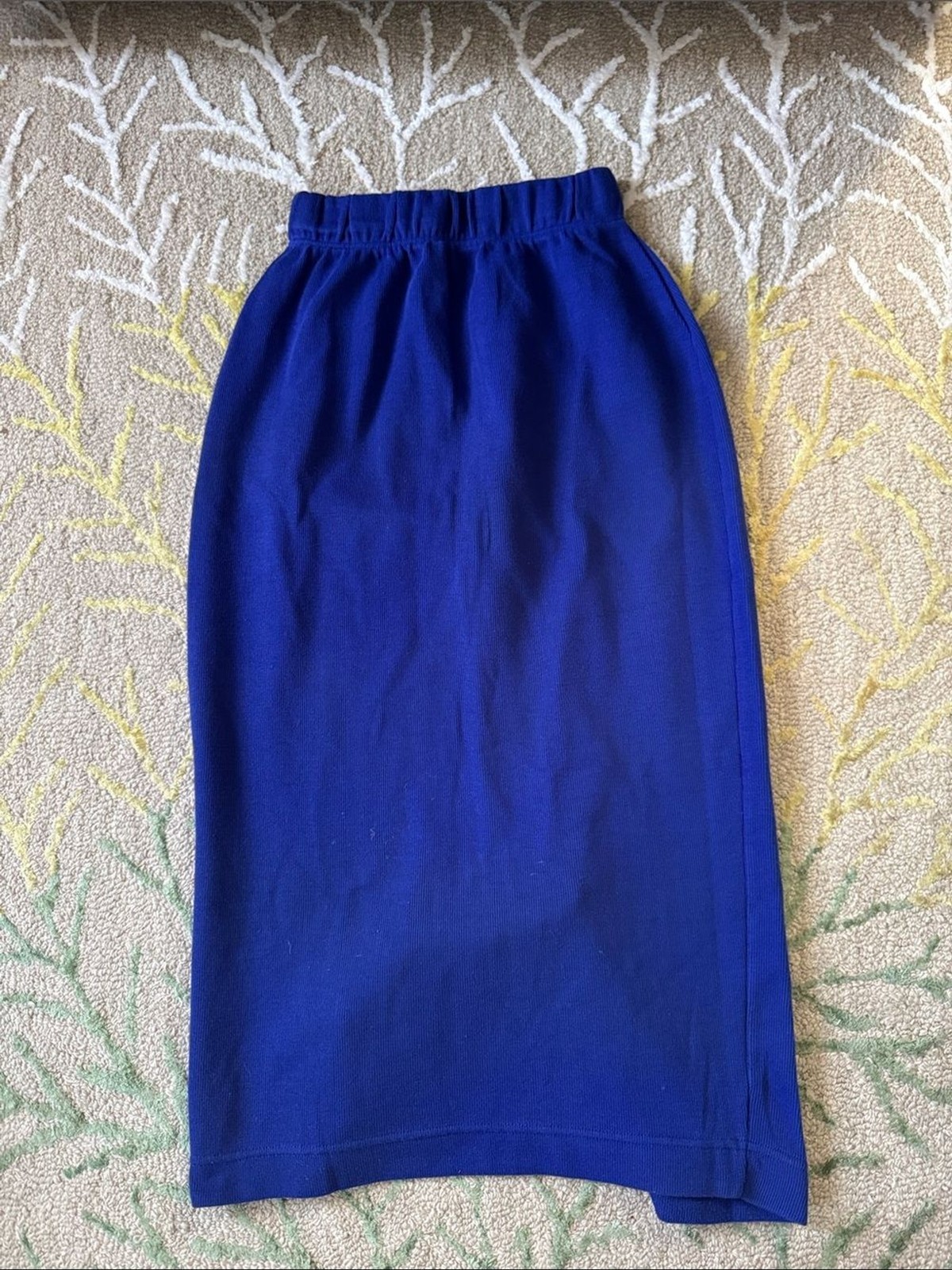 Express Tricot vintage 90s Women’s Royal Blue Pencil Skirt with Elastic Waist S