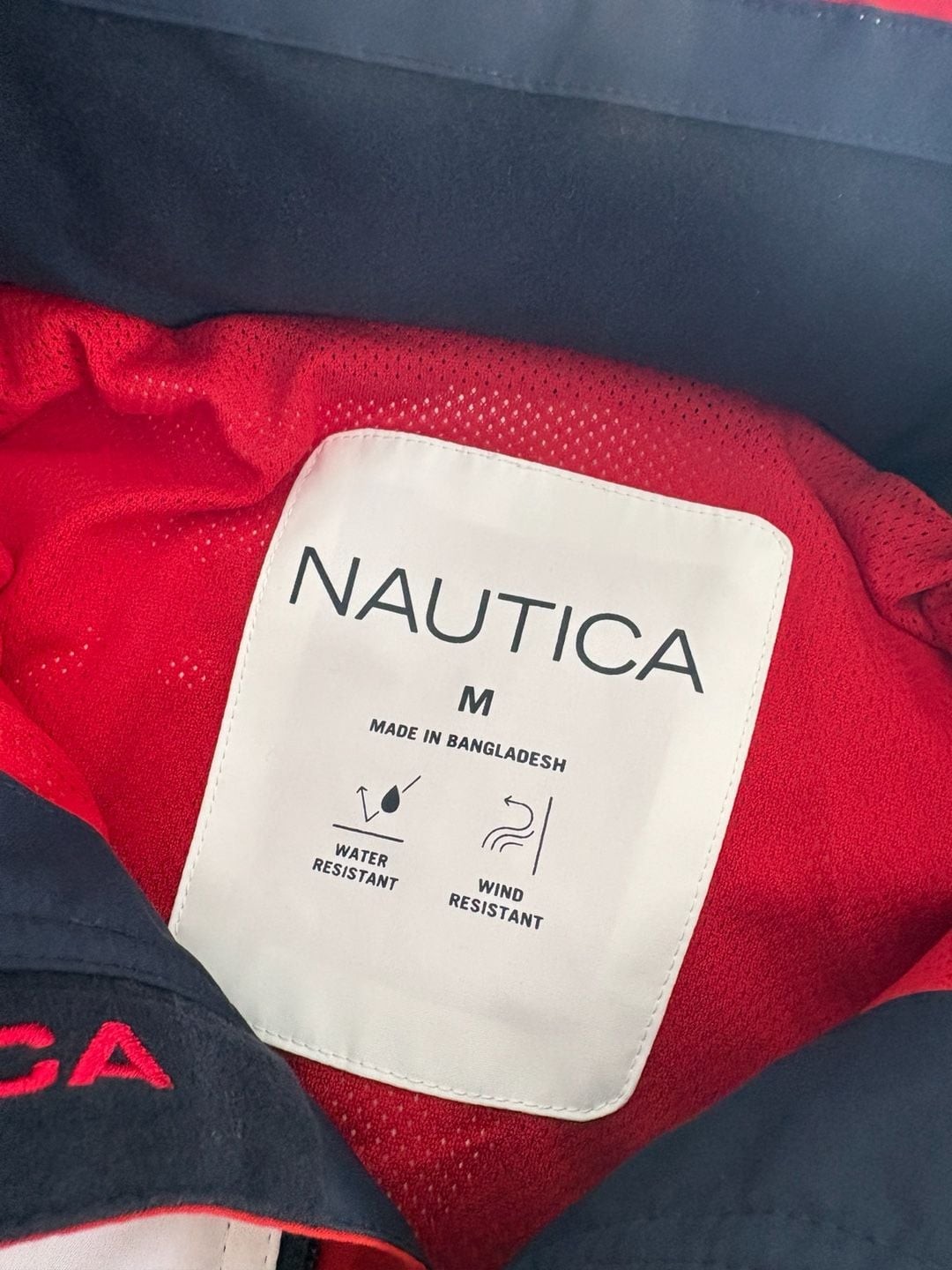 Nautica Full Zip Hidden Hood White Sailing Lined Jacket 208003174 Men Large