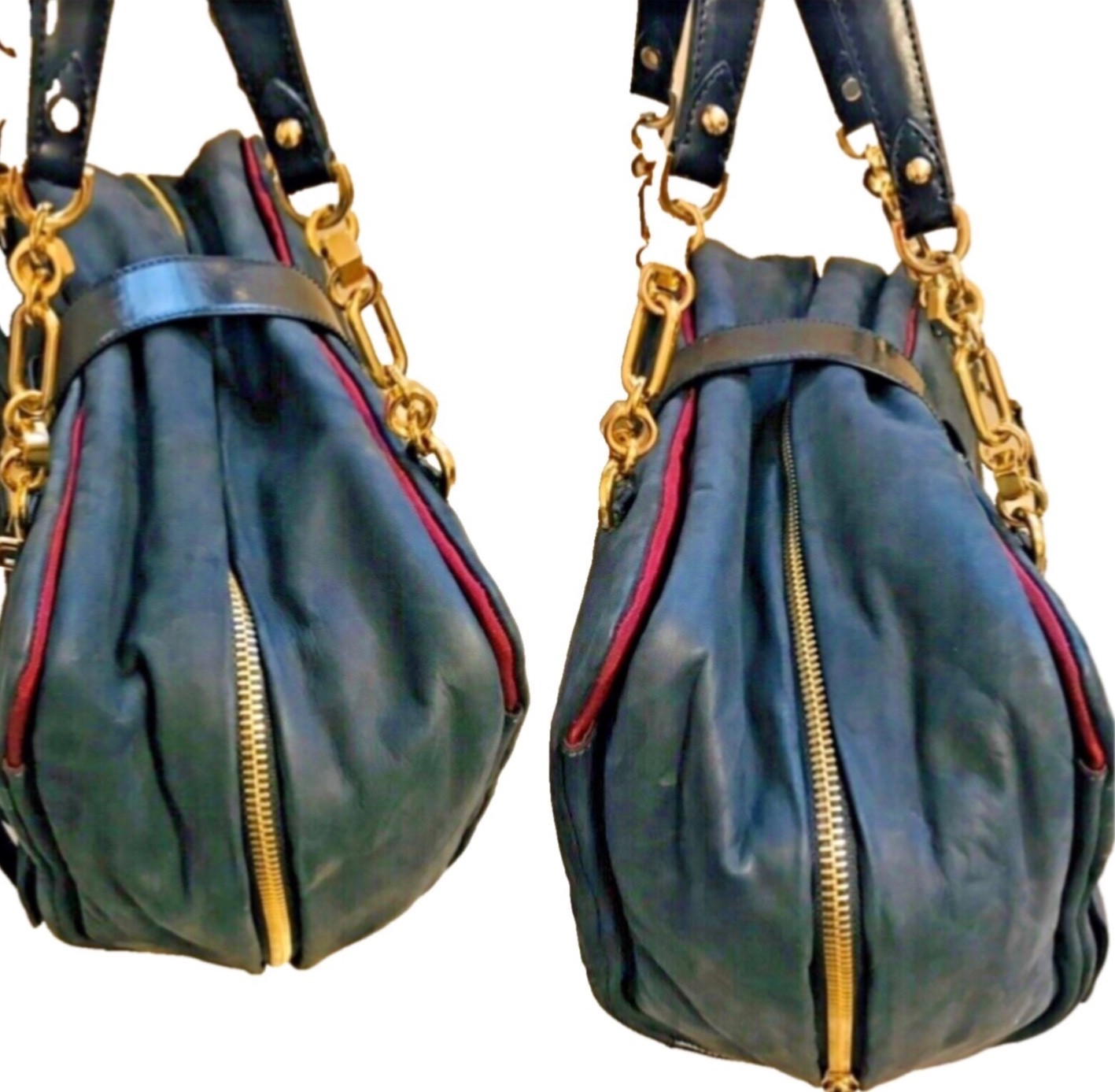 Loewe Leather Laura 33 handbag Black Pony-style calfskin Chain top Handle Bag