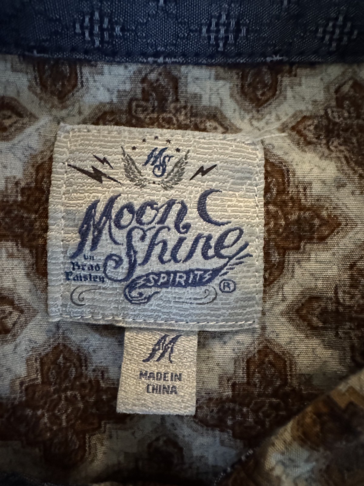 Men’s Moonshine Spirit Western Shirt Medium, Long Sleeve Button Up