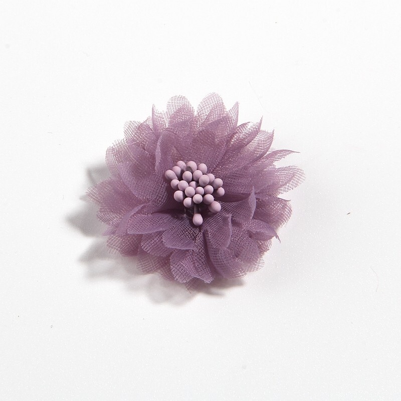 4CM 1.5″ Mini Chiffon Fabric Flower For Hair Accessories Artificial Hair Flowers