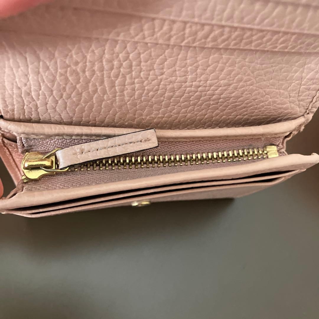 GUCCI Mini Wallet Marmont GG Logo Bi fold Pink