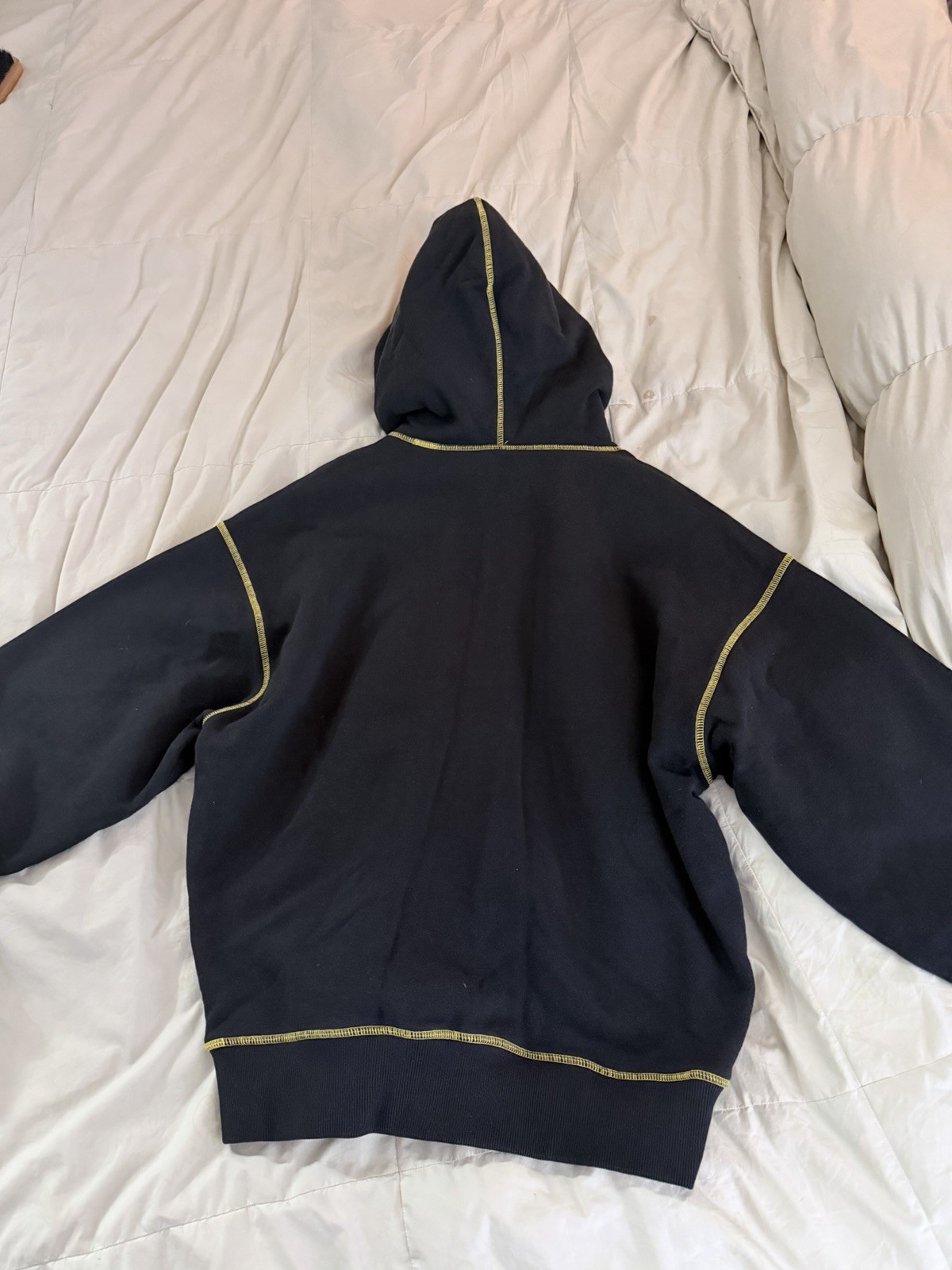 Corteiz ALCATRAZ CONTRAST HOODIE [BLACK / YELLOW] size M