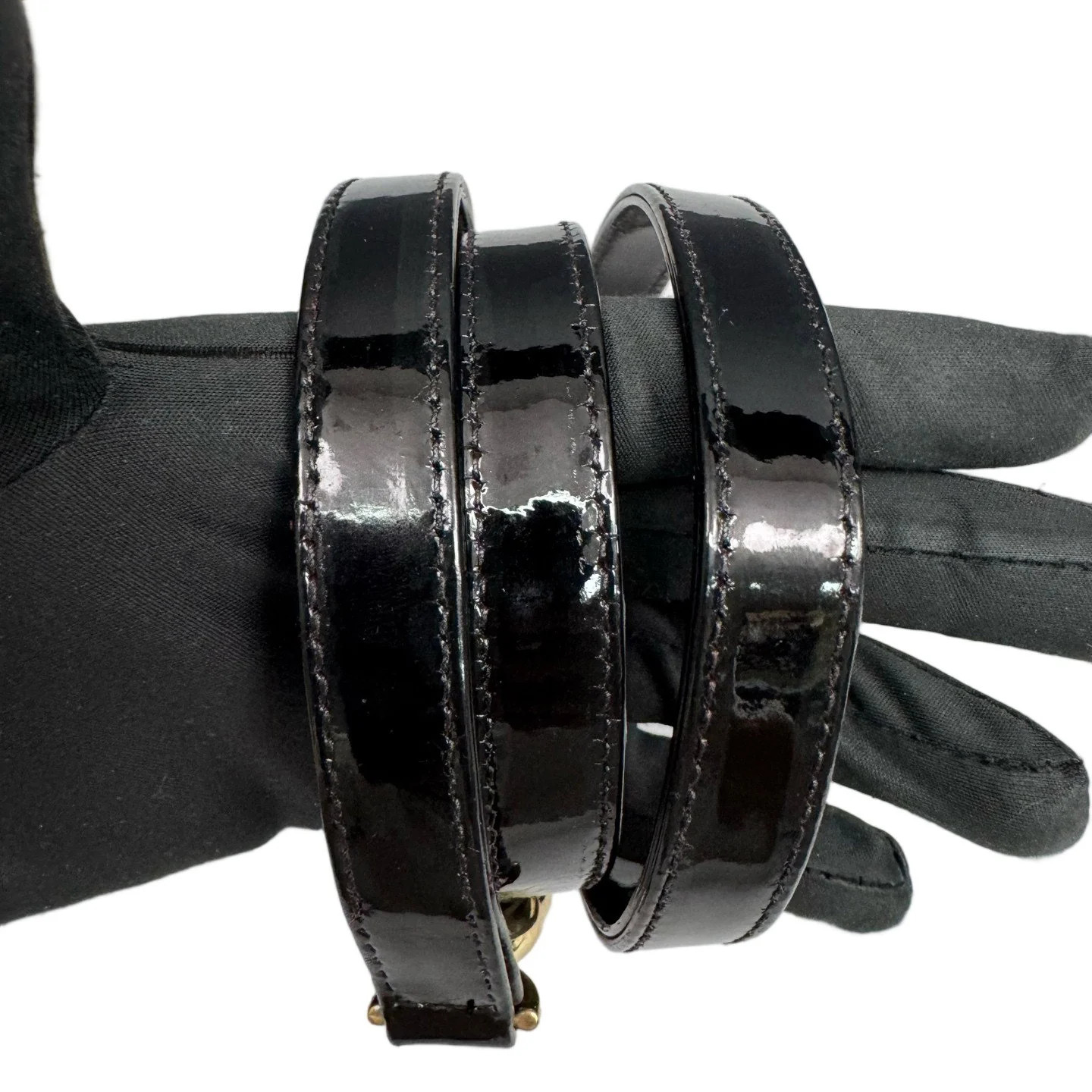 Dior Large Lady Dior Black Patent Calfskin (zs060526a5r)