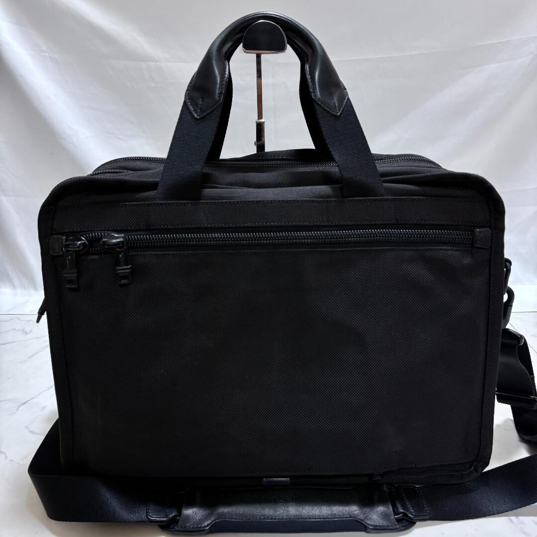 TUMI Alpha 26141DH Expandable 2Way Business Briefcase Black Laptop Bag Authentic