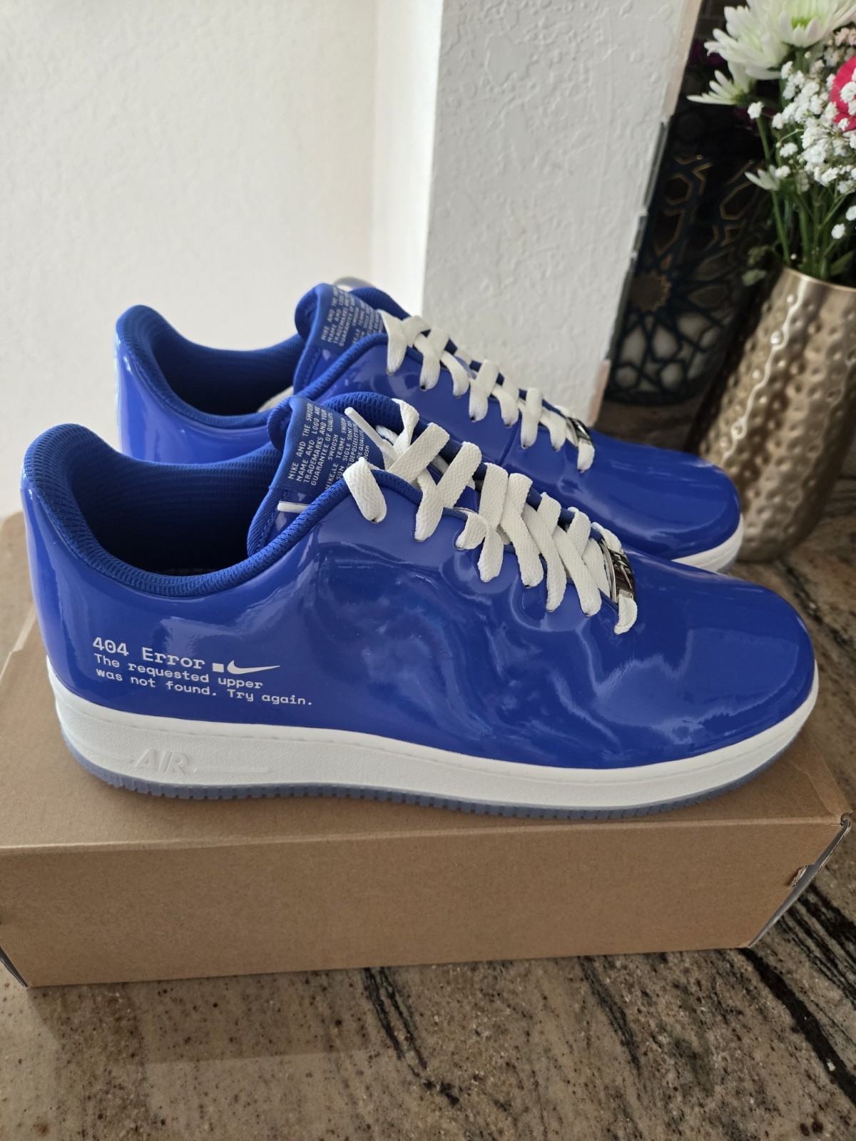 Nike Air Force 1 Low 404 Error Racer Blue/White Patent Leather HJ1060-400