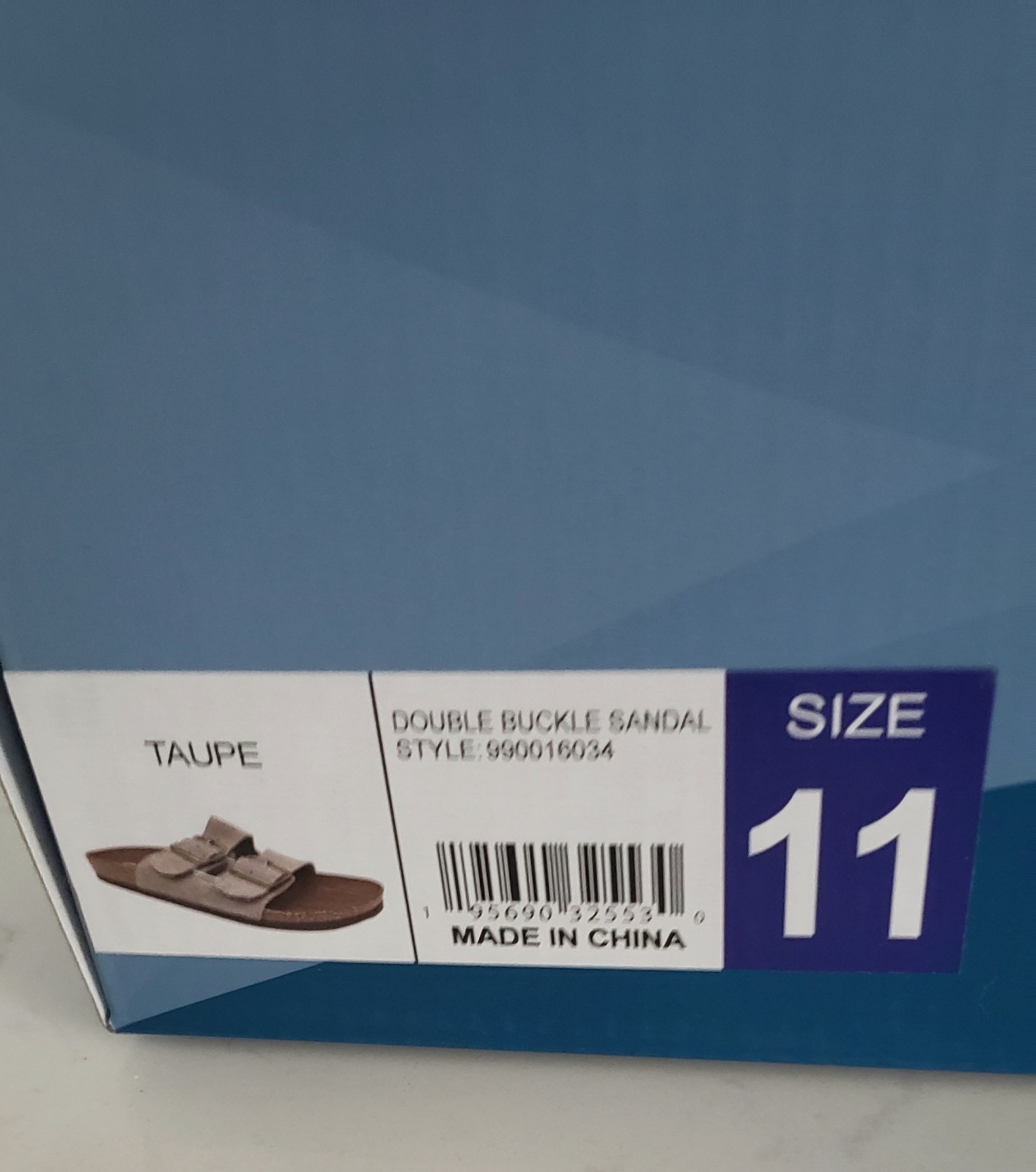 Mountain Sole Double Strap Taupe Leather Suede Sandals – Size 11 M-W