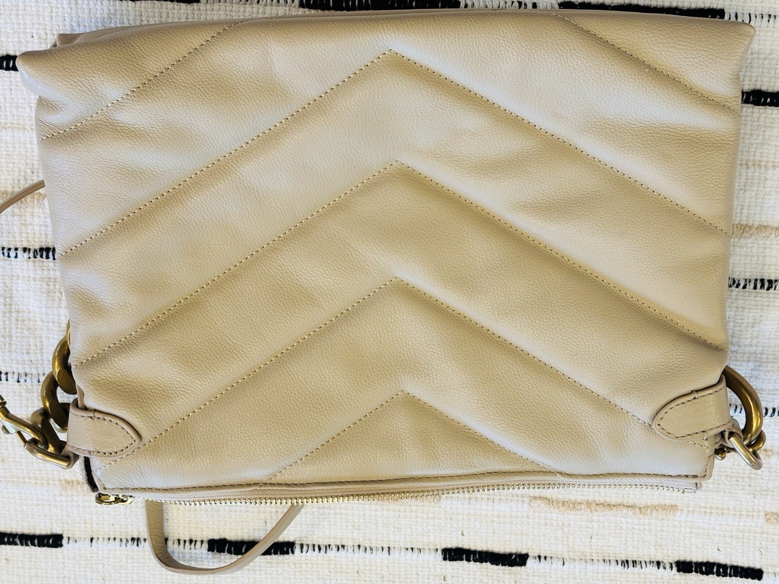 NWT Rebecca Minkoff Edie Maxi Crossbody In Sand Dune