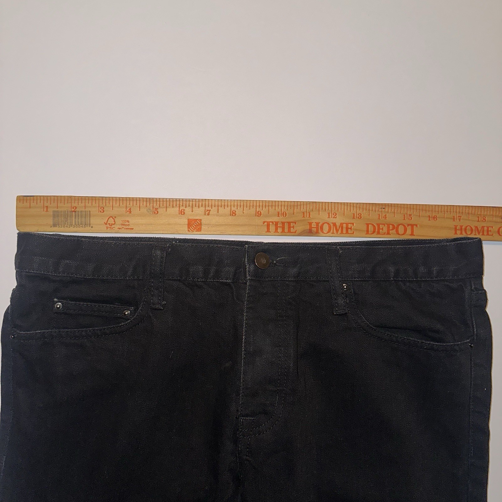 MNML- Mens 34×34 Jeans Button Fly Slim Taper Ankle Zip Distressed Knee Grunge