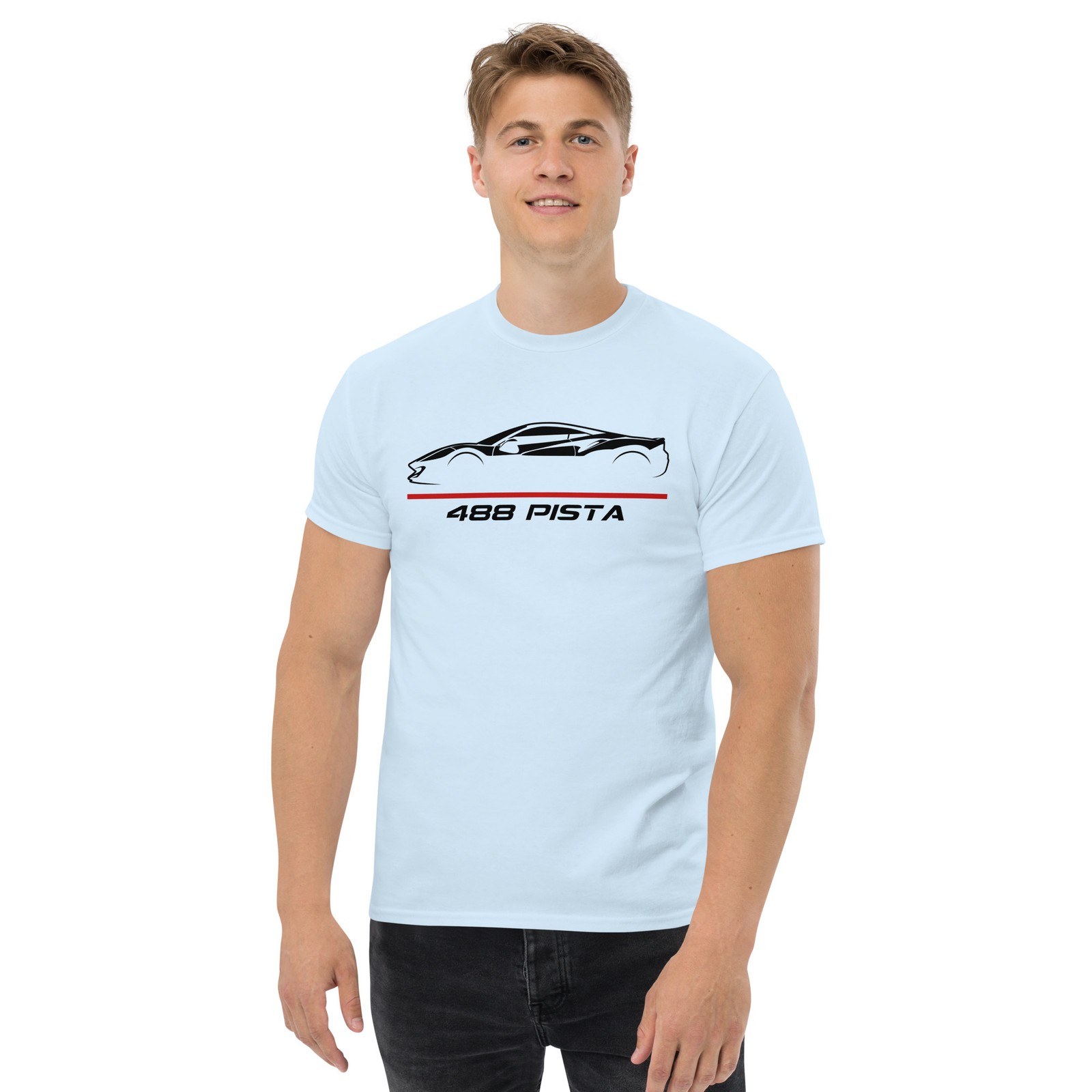 488 Pista Mid-Engine Italian Supercar Graphic T-Shirt Gift