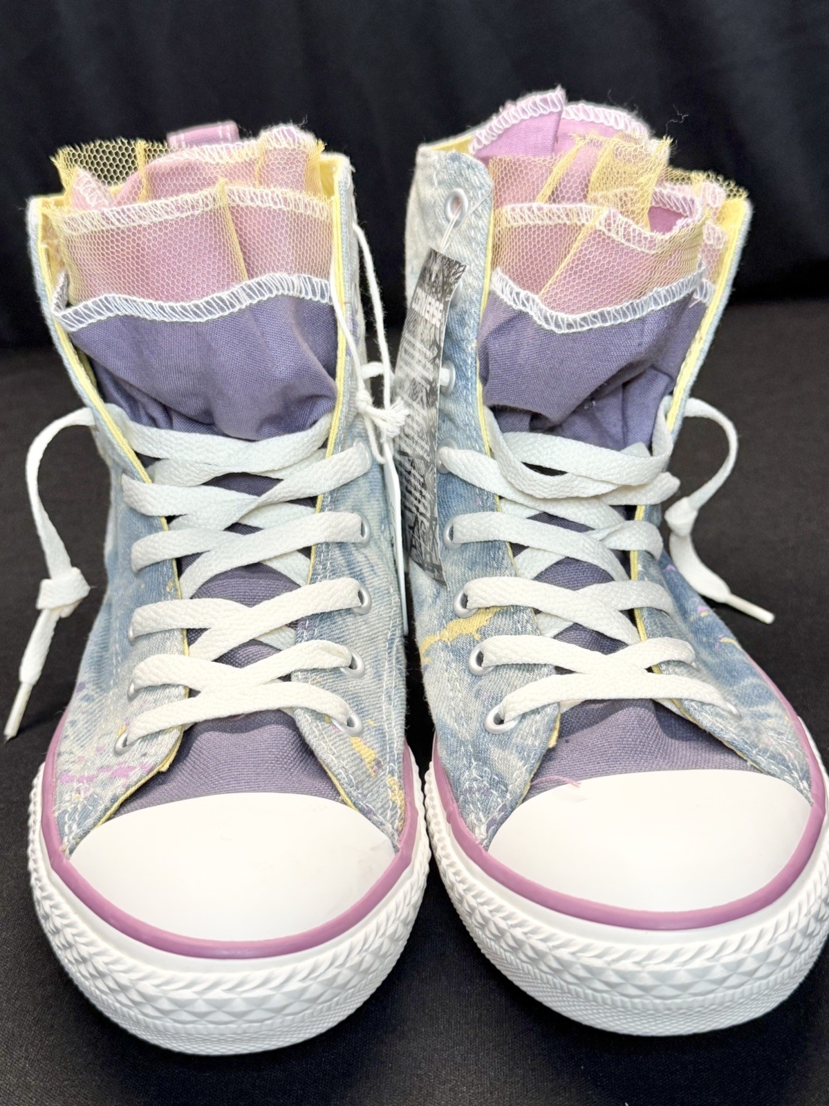 Converse 651703F CTAS Paint Splatter High Tops Junior Sz US 5 EU 37.5