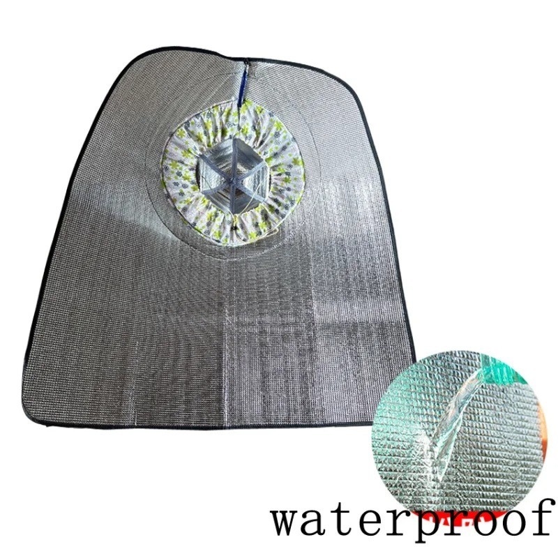Sun & Rain Protection Hooded Cape – Breathable UV Hat for Farming/Gardening