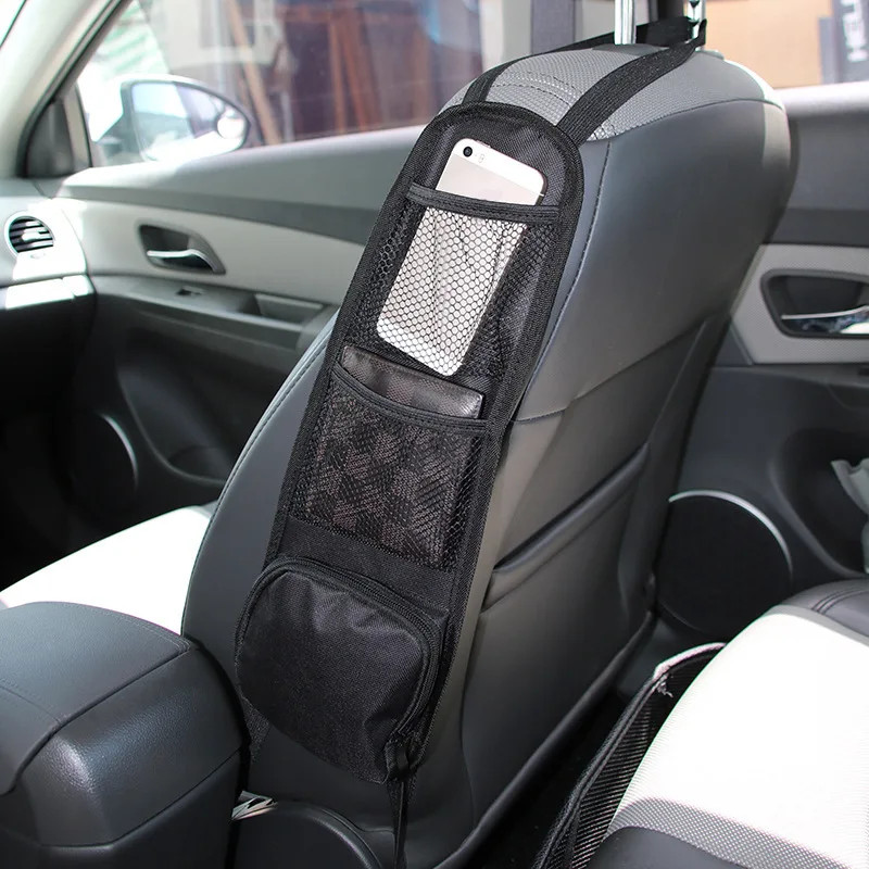 Car Backseat Organizer with Touch Screen Tablet Holder Auto Storage Pockets