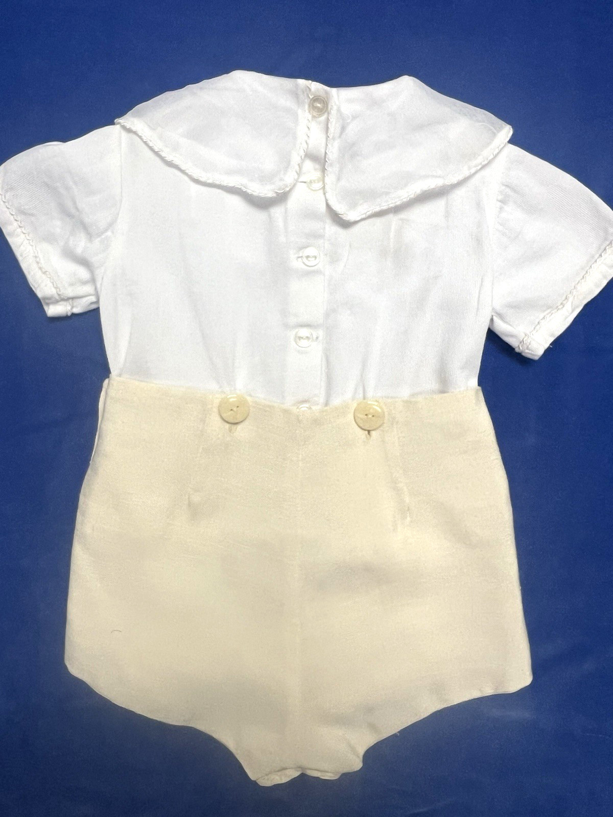 Vtg Baby Boy Jon Jon Wedding Special Occasion Pale Yellow 6mo?