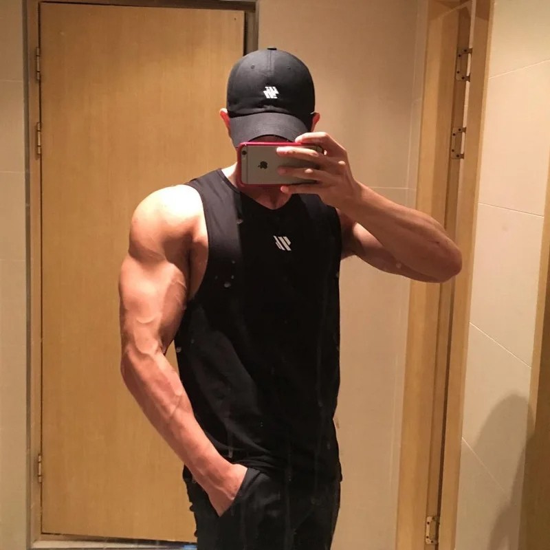 Men’s Bodybuilding Tank Top Gym Stringer Sleeveless Workout Fitness Vest