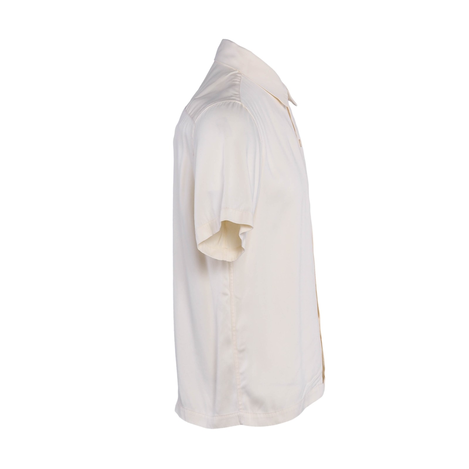 Sandro shirt ecru size L men’s short sleeve shirt collared shpcm00822