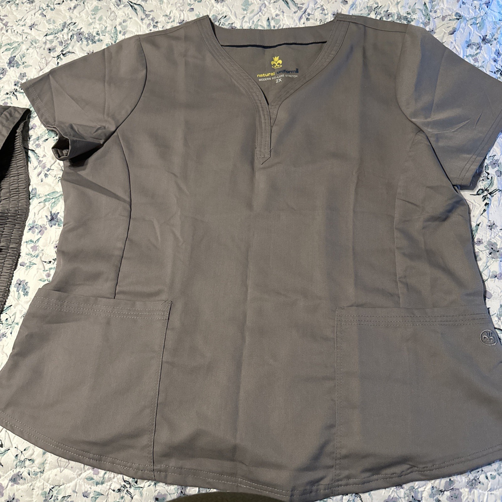 Natural Uniform Scrub Set Modern Fit-lux Stretch Size 2X