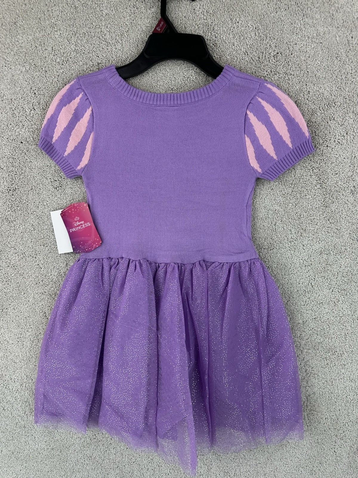 Disney Princess Rapunzel Light Purple Short Sleeve Tulle Dress Kids S (6/6X)
