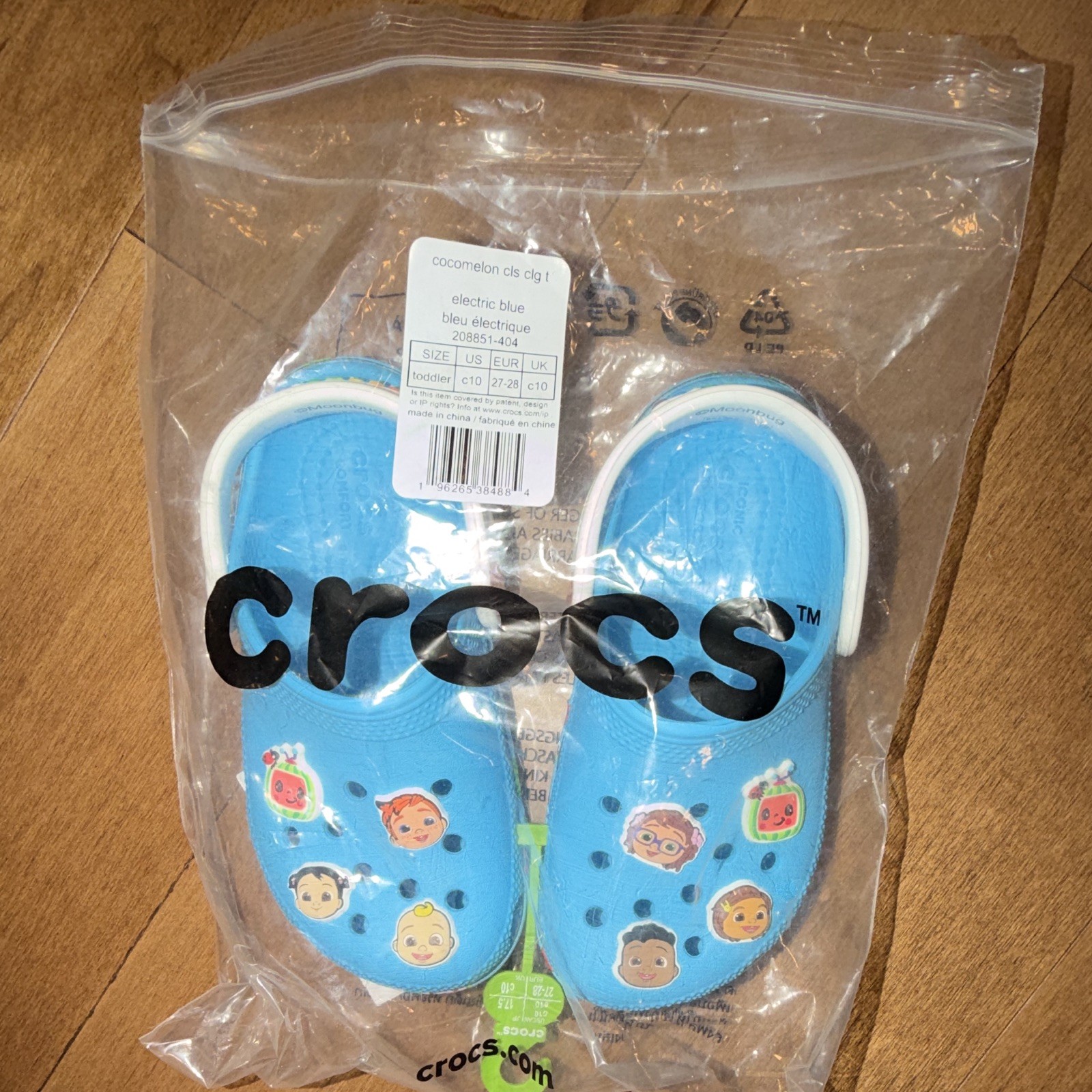 Crocs Cocomelon Kids Classic Clog Blue C10 US Kids 10 EU 27 to 28 New Tags