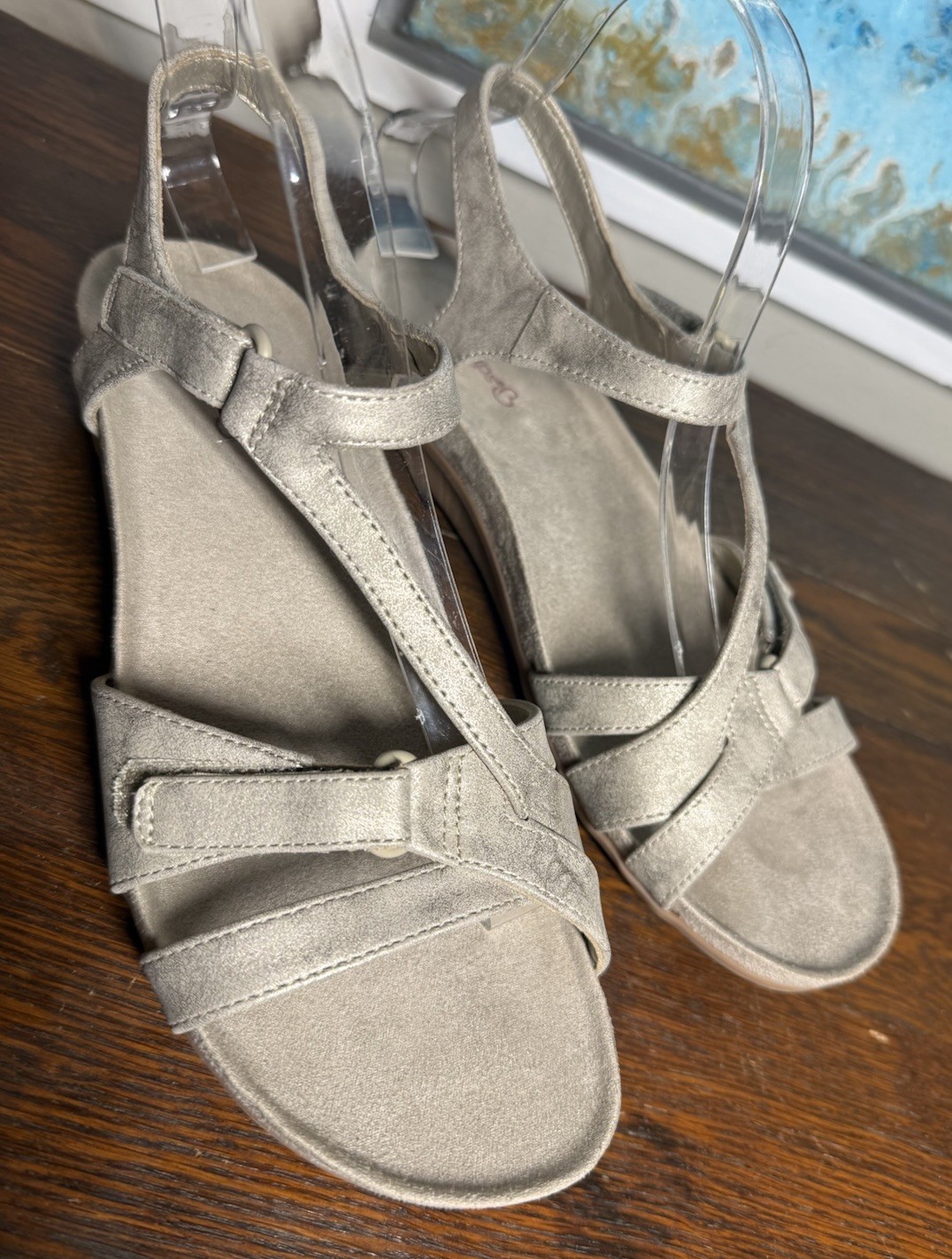EUC Baretraps JAXEN Women’s TAUPE NUDE Comfort Sandals SZ 7.5