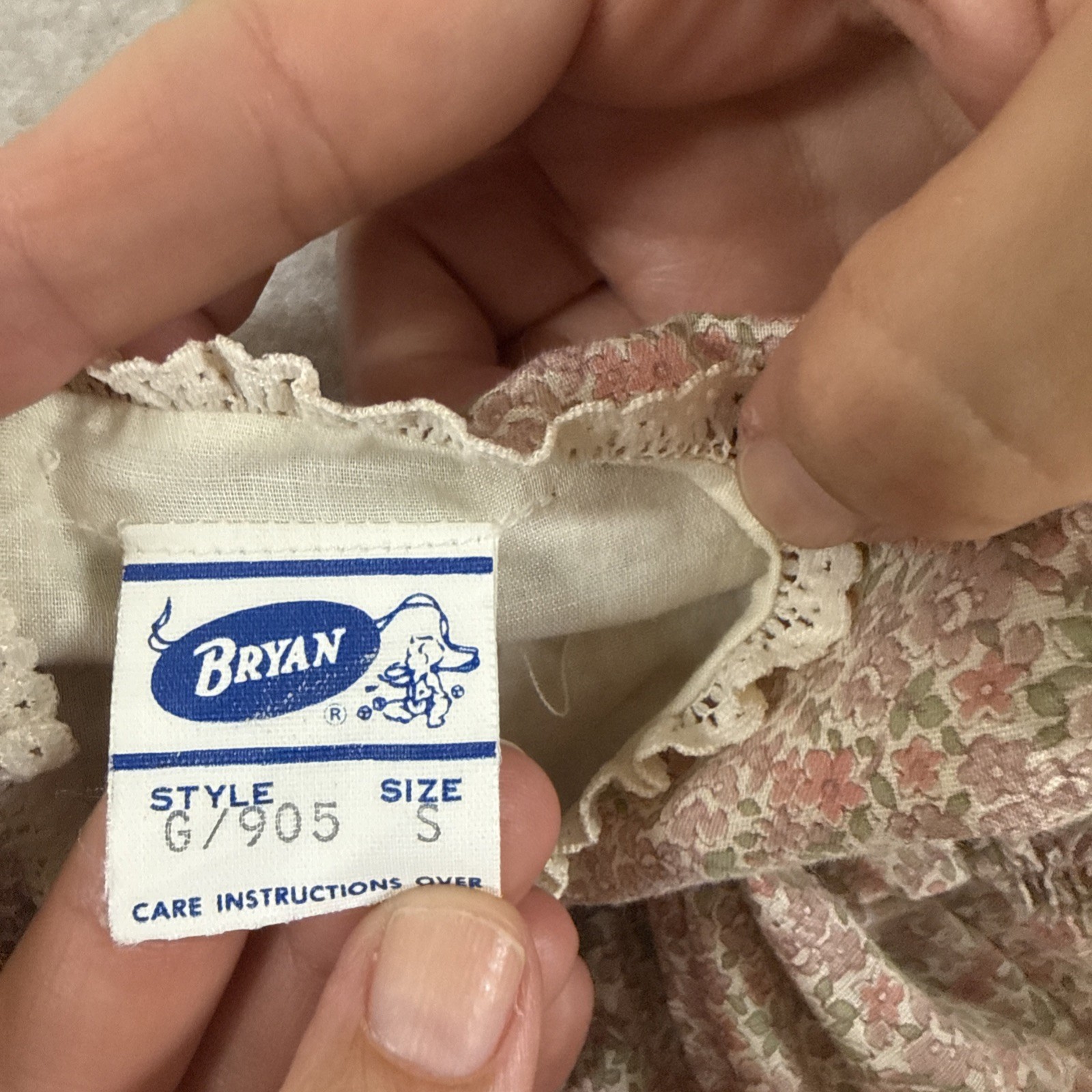 Vtg 1970s Infant Girls Dress Apron Pinafore Little House on the Prairie Farm