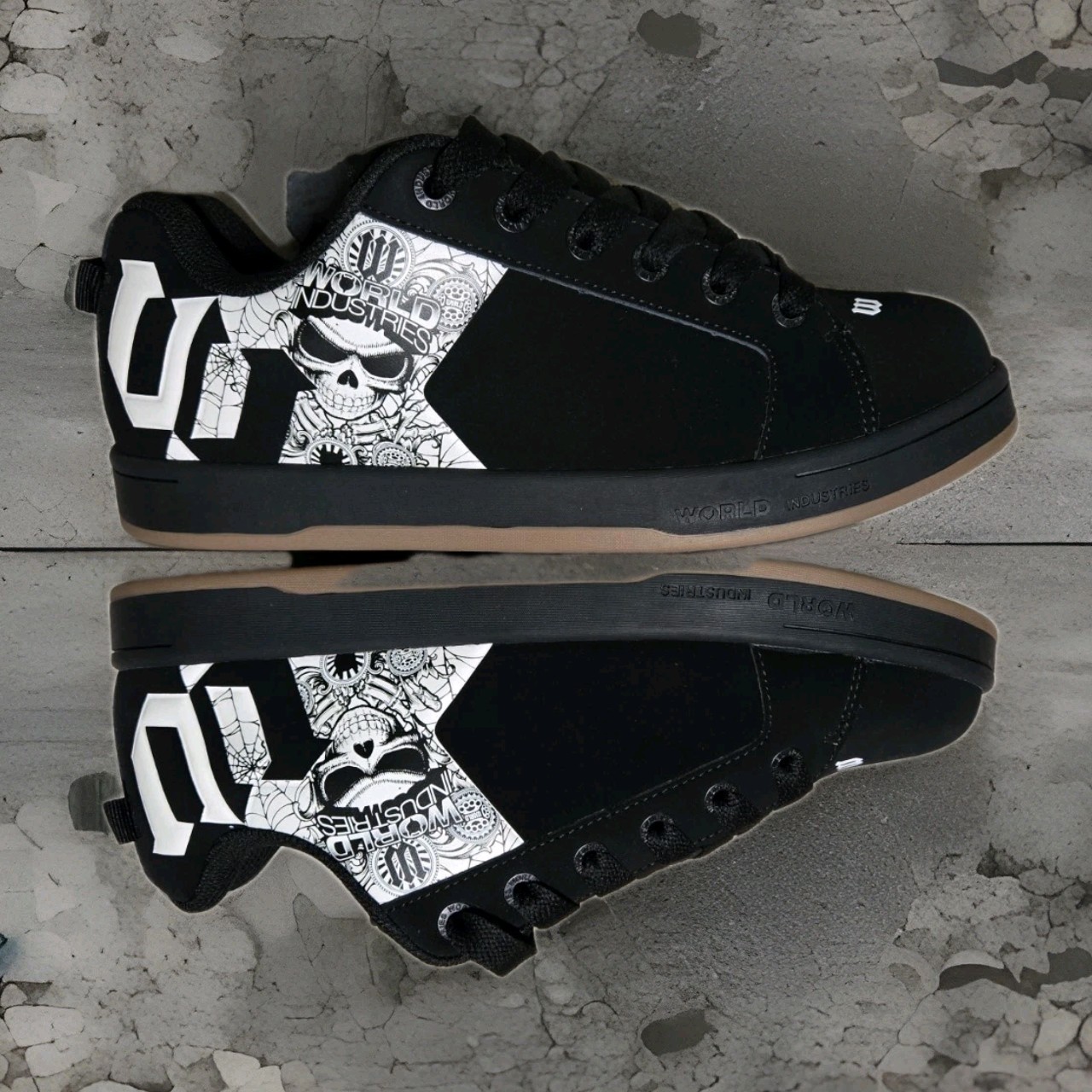 Men’s World Industries Reflect Skate Shoes – Black/White
