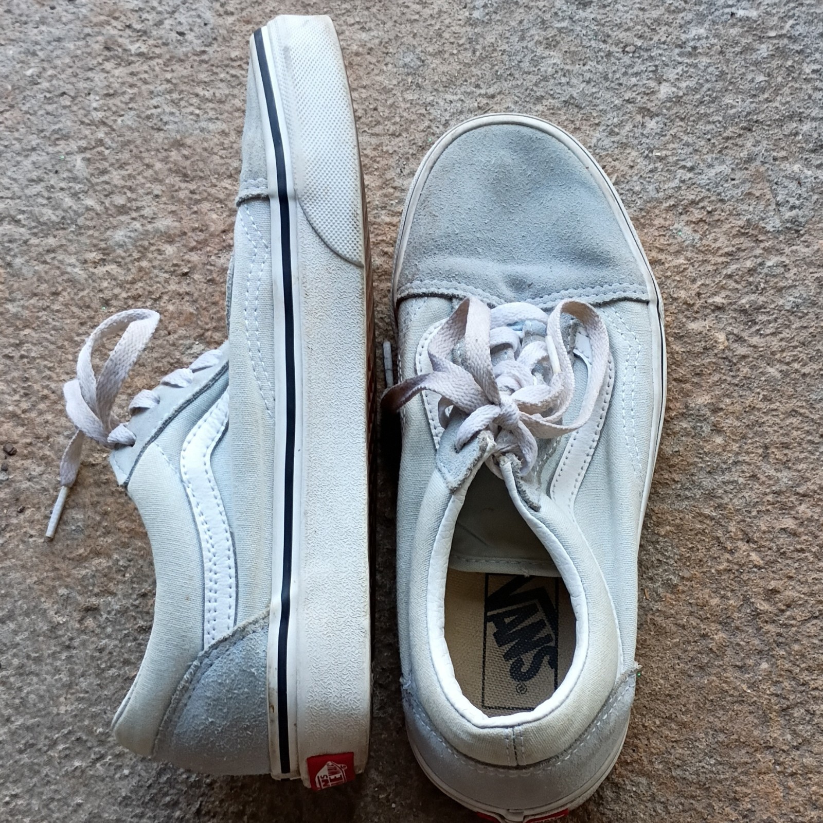 Blue and White VANS Off The Wall Size 6 Shoes Sneakers