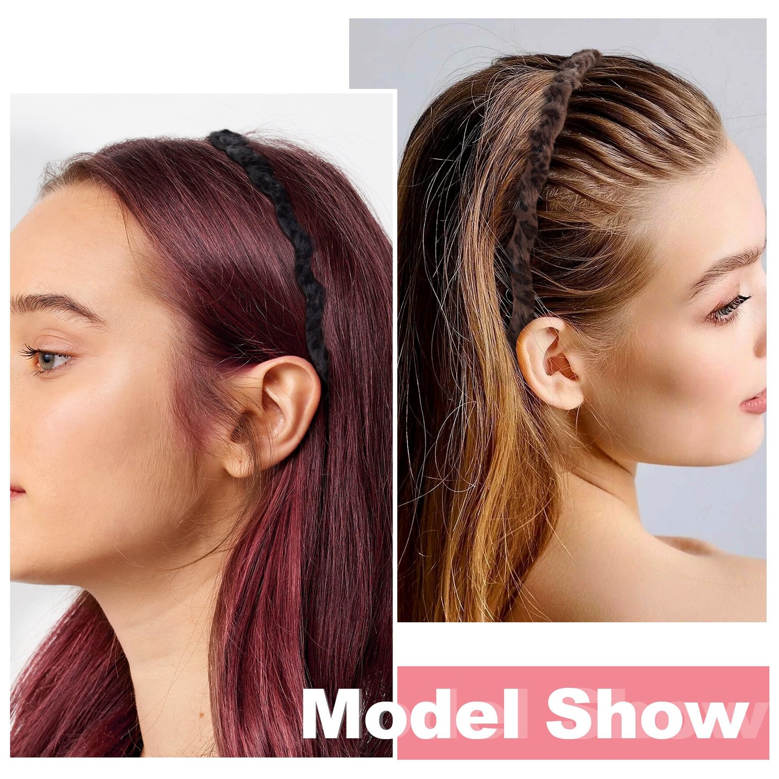 2 Pcs Leopard Headband With Teeth Comfort Comb Plastic Non Slip Hairband