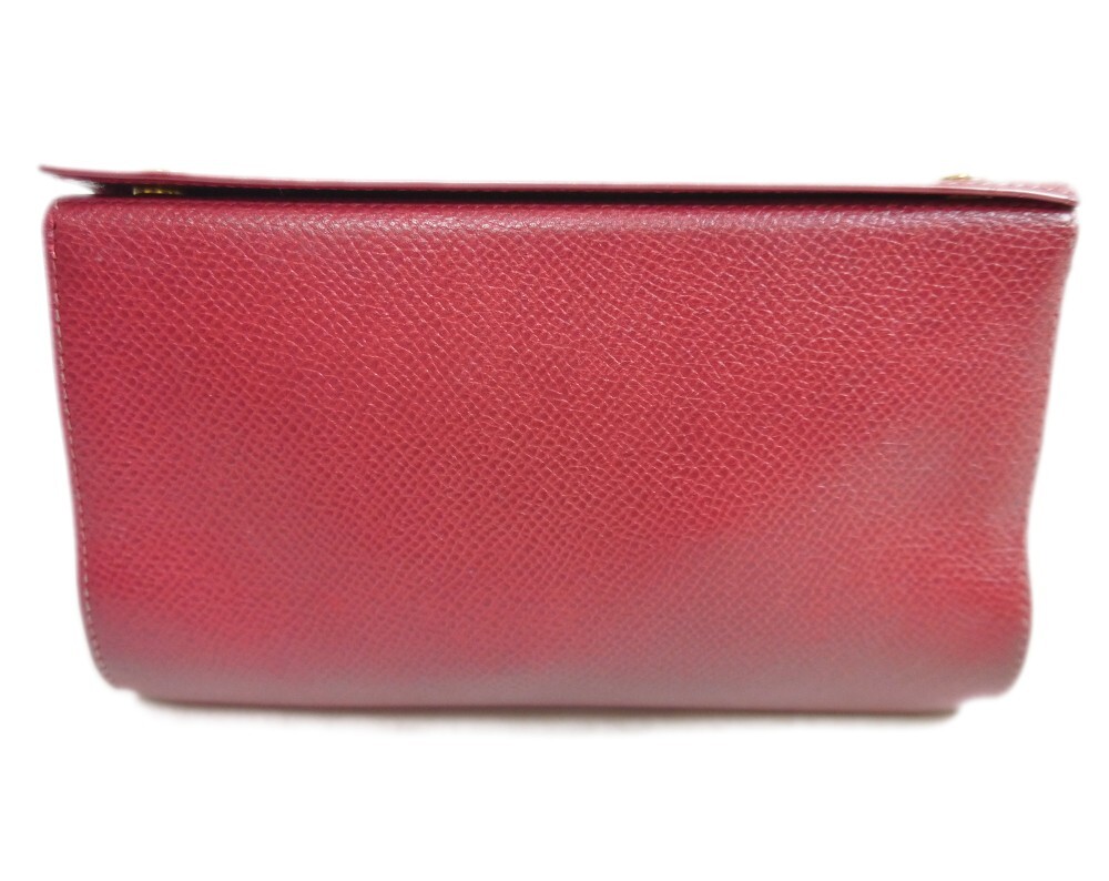 Authentic HERMES Caro PM Pouch Serie Leather #4055