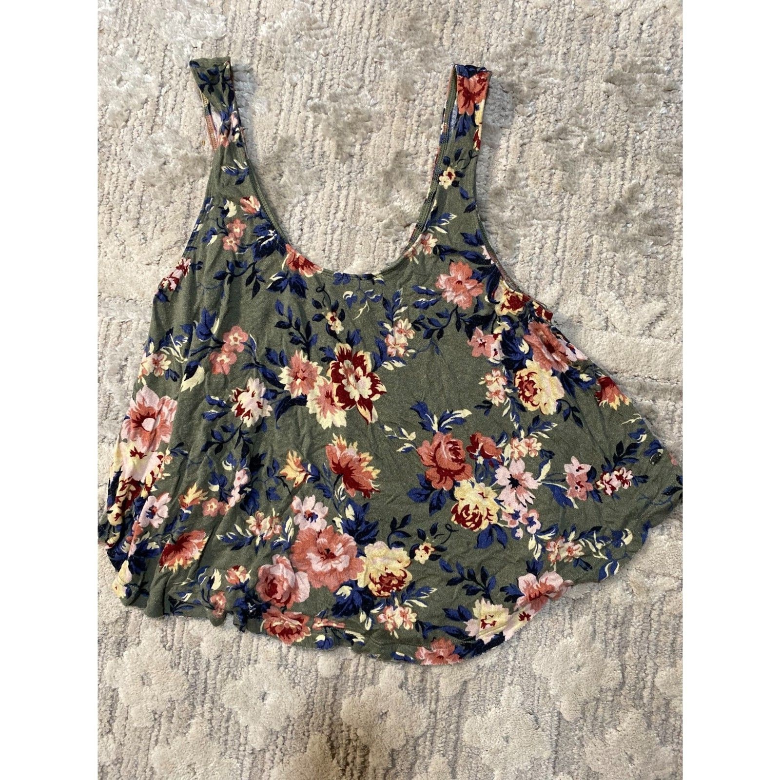 American Eagle Soft & Sexy Flowy Floral Tank Top Small