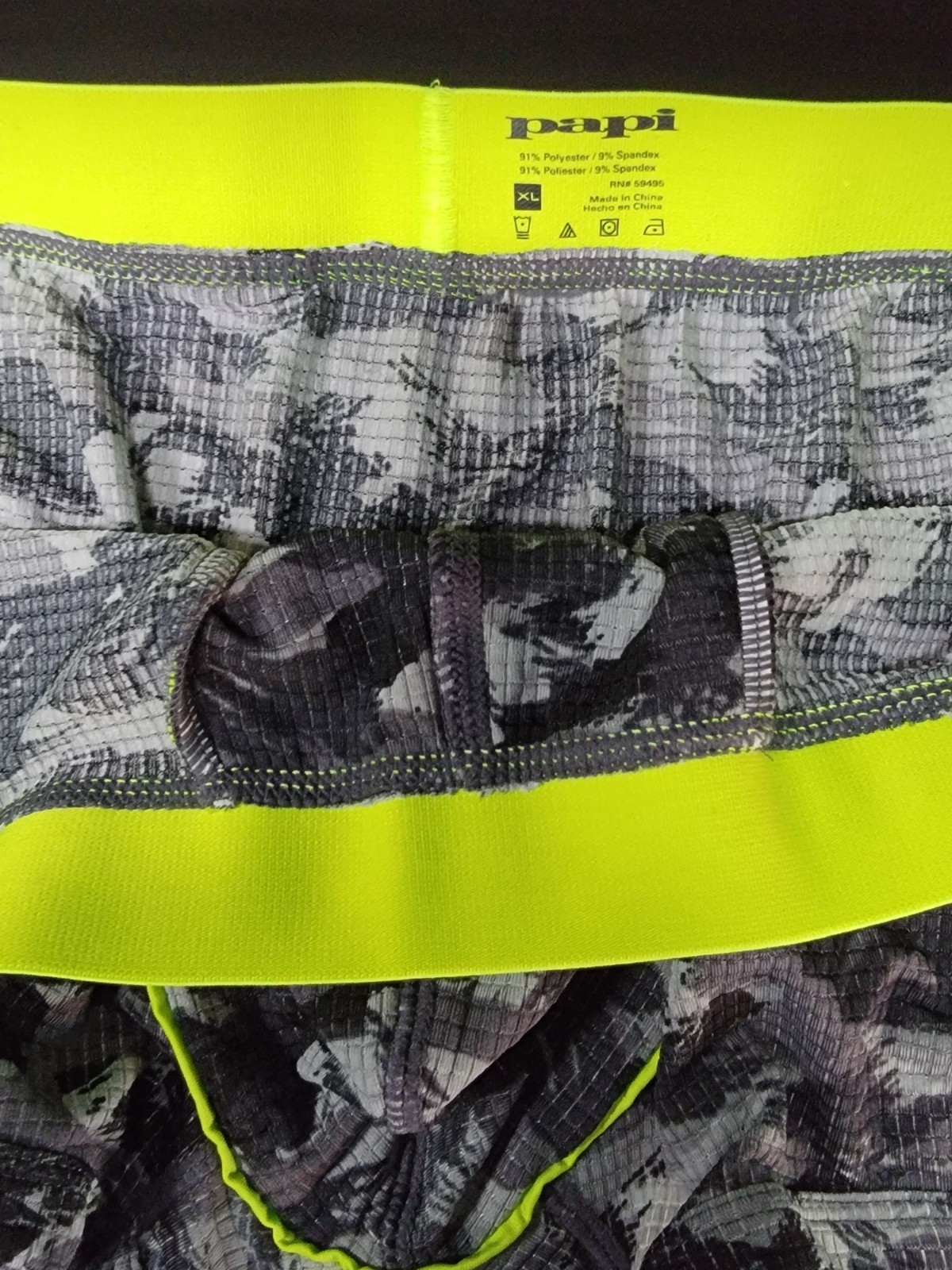 Papi Equipo Brazilian Men’s Catalyst Camo Brazilian Trunk Underwear Size: XL