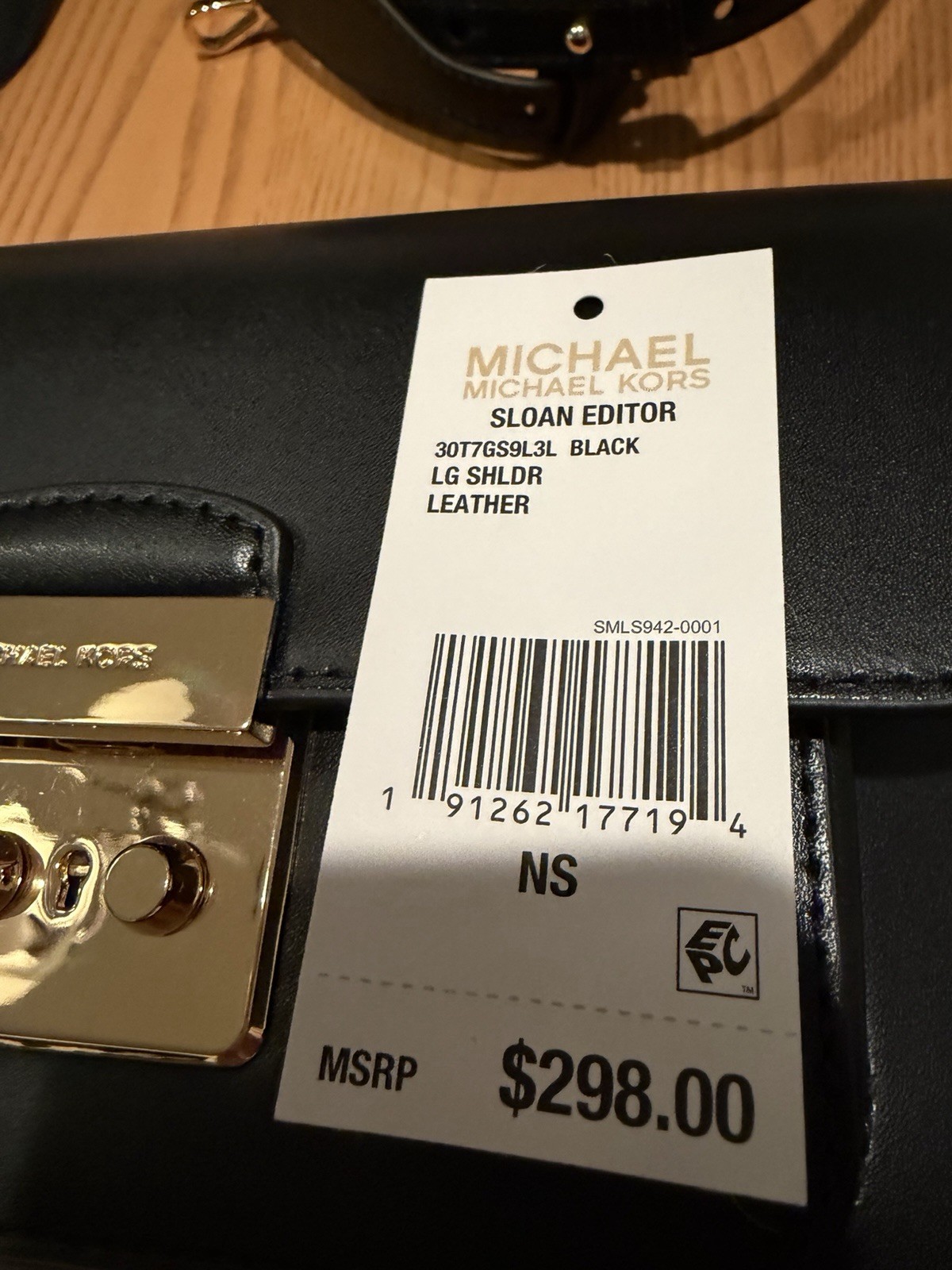 Pre-Owned Michael Kors Sloan Editor Leather Shoulder/Crossbody Bag In Black