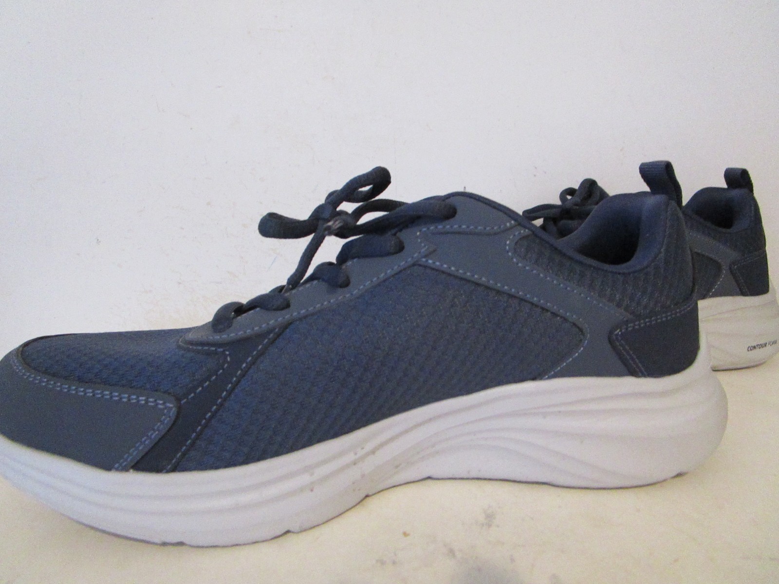 Skechers Relaxed Fit Contour Foam Lace Up Casual Mens Sneaker Navy Size 8.5
