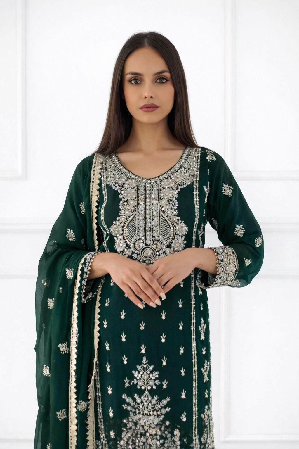 INDIAN SALWAR KAMEEZ PAKISTANI WEDDING PARTY DRESS WEAR BOLLYWOOD SUIT SHARARA