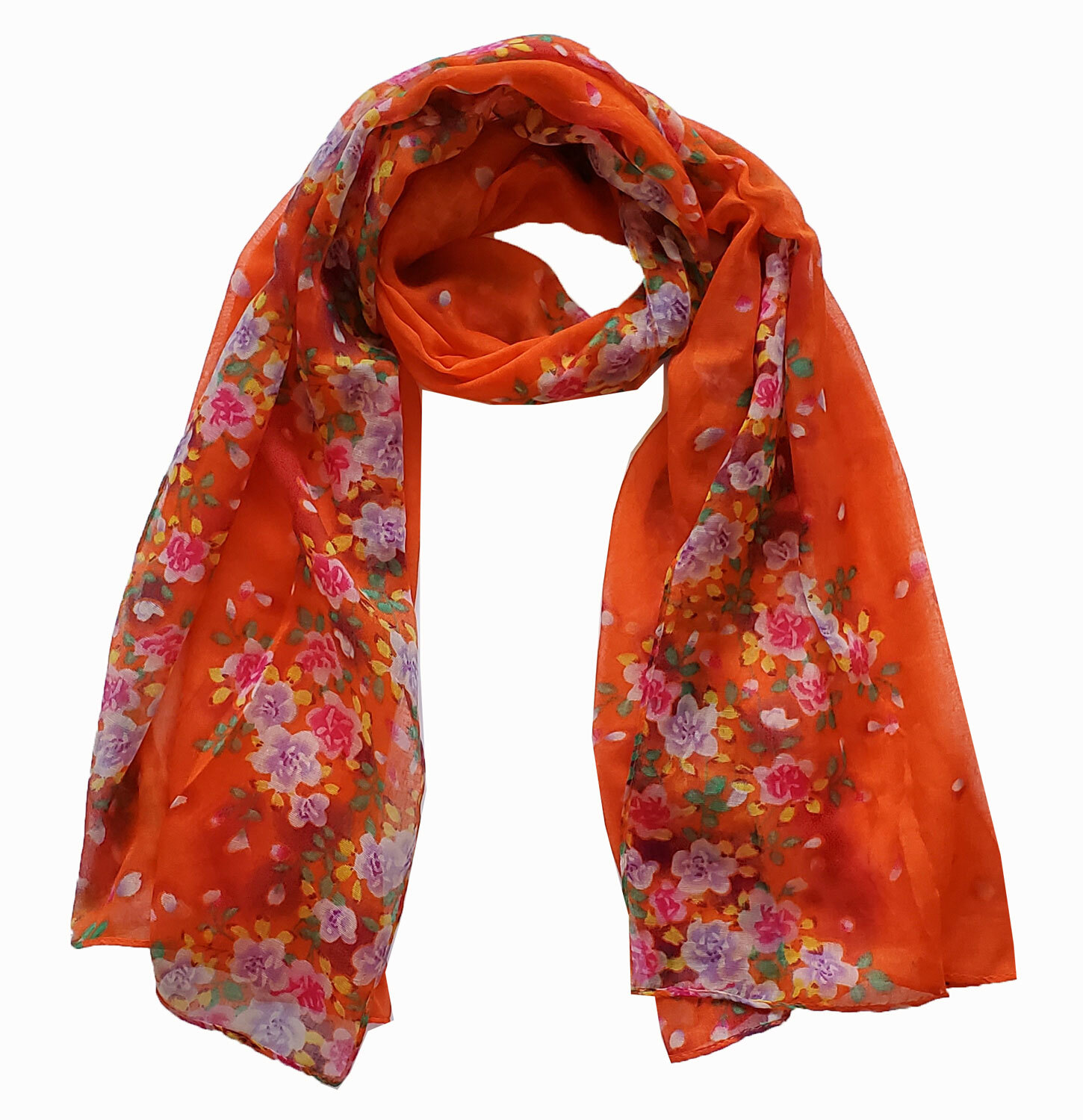 Scarf Prunus Flowers Lightweight Scarves for Women Girls Spring Fall