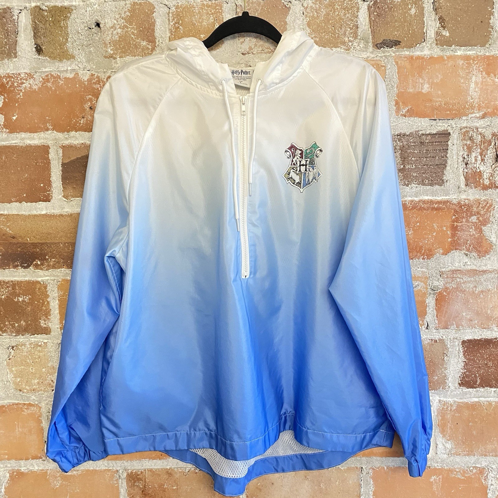 Harry Potter Hogwarts School of Witchcraft Wizardry Windbreaker Jacket Large